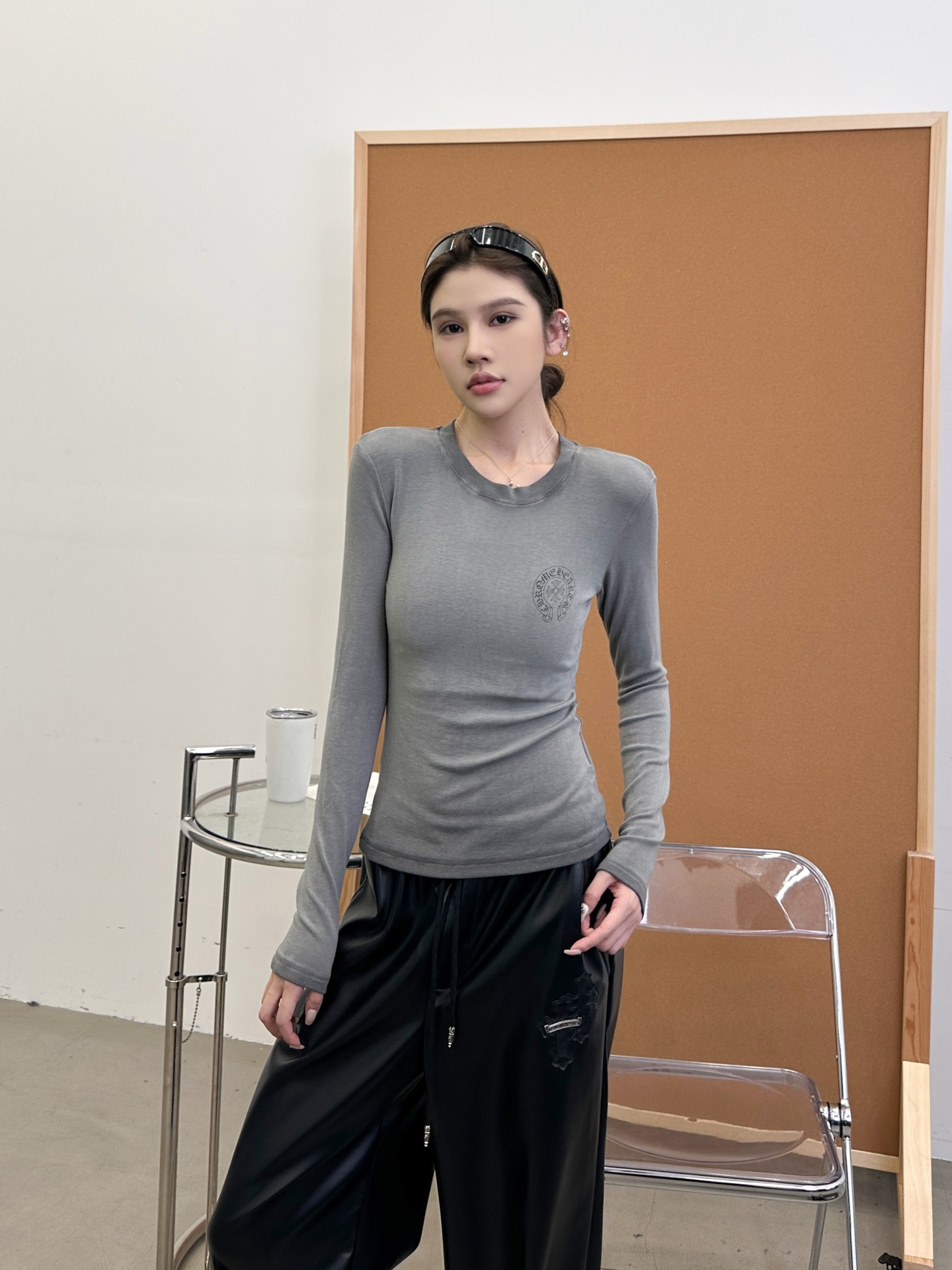 🆕克罗心 ｜ 新款长袖打底，成衣洗水炒色加多处印花工艺，进口羊毛莫代尔面料，尺码sml