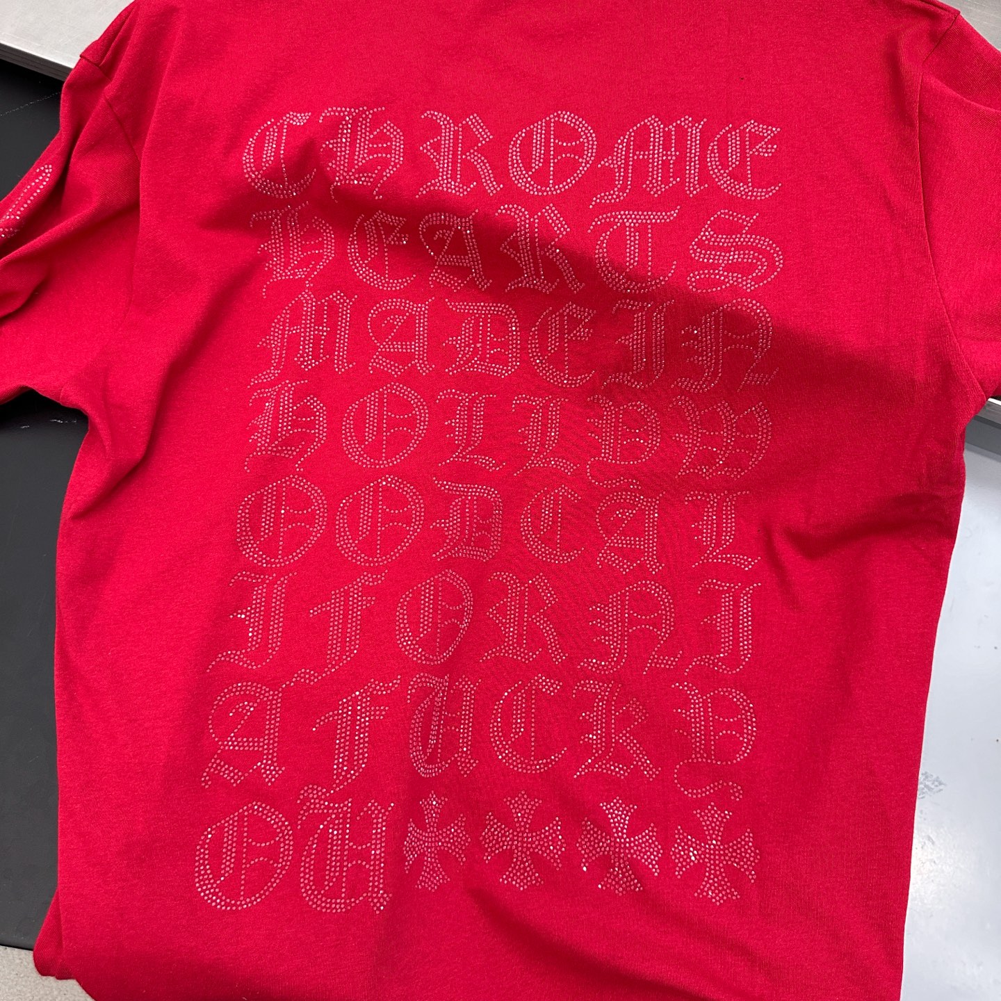 🆕克罗心 ｜ 新款长袖t，成衣洗水烫钻工艺，休闲时尚，尺码sml