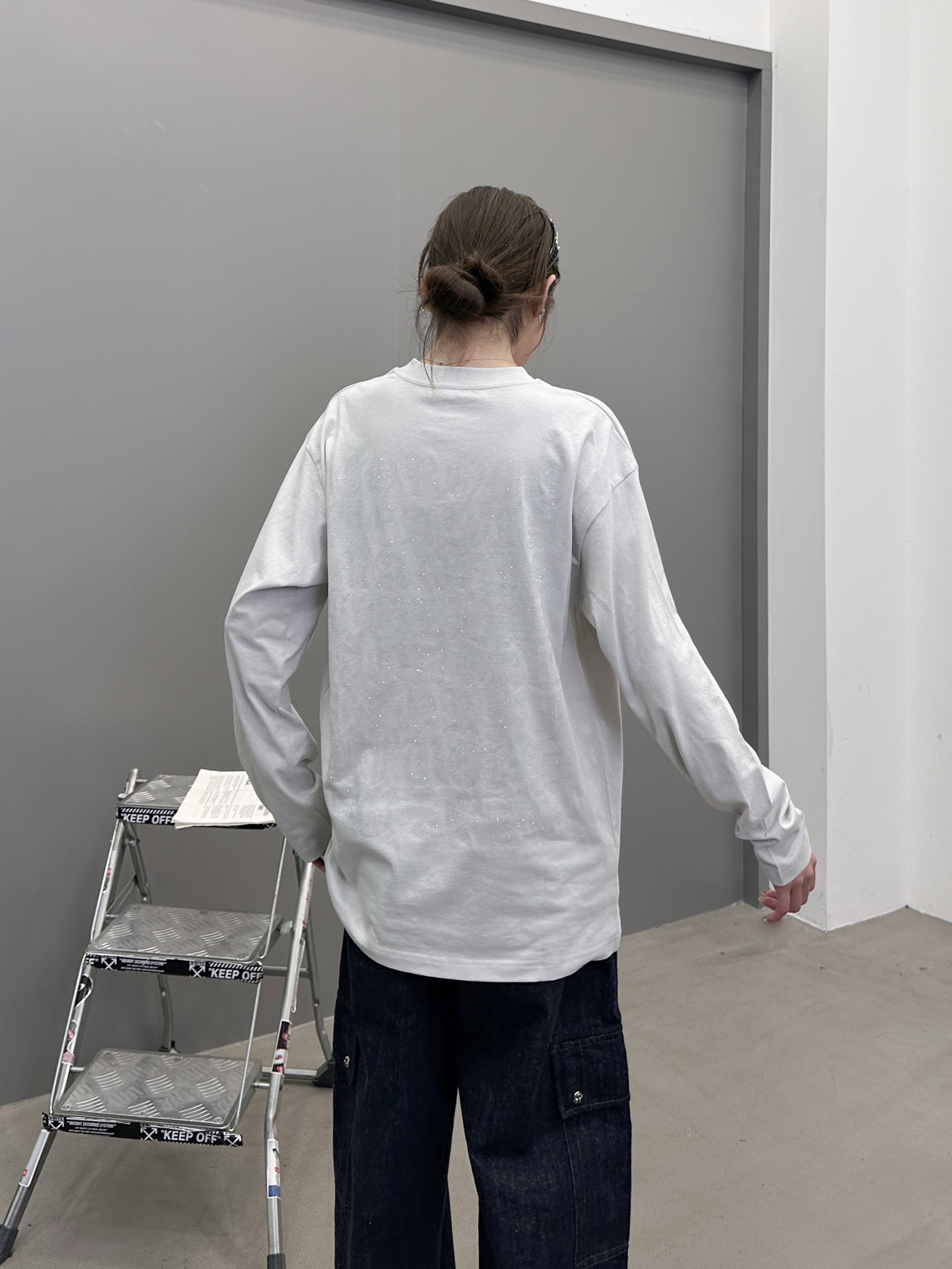 🆕克罗心 ｜ 新款长袖t，成衣洗水烫钻工艺，休闲时尚，尺码sml