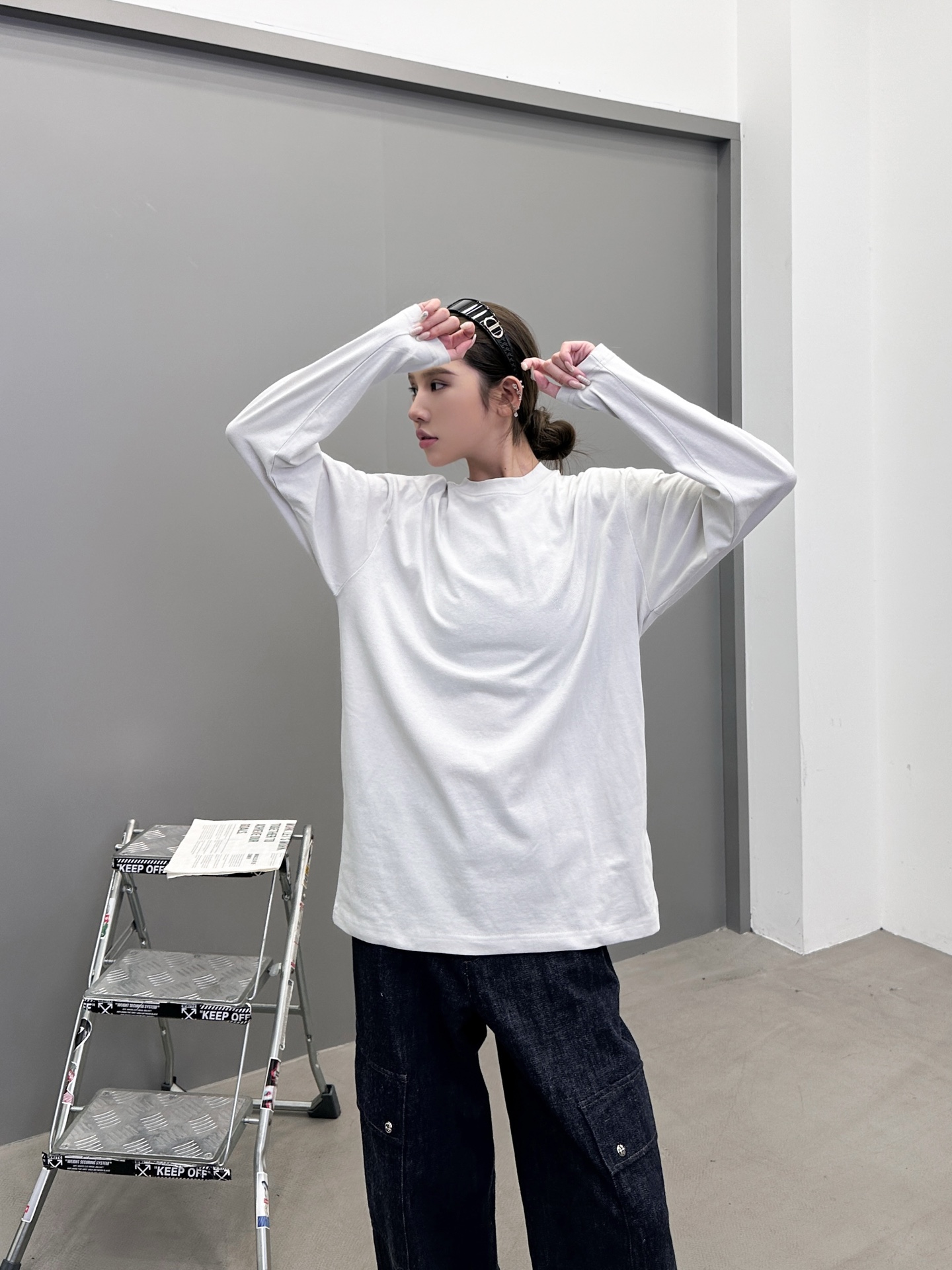 🆕克罗心 ｜ 新款长袖t，成衣洗水烫钻工艺，休闲时尚，尺码sml