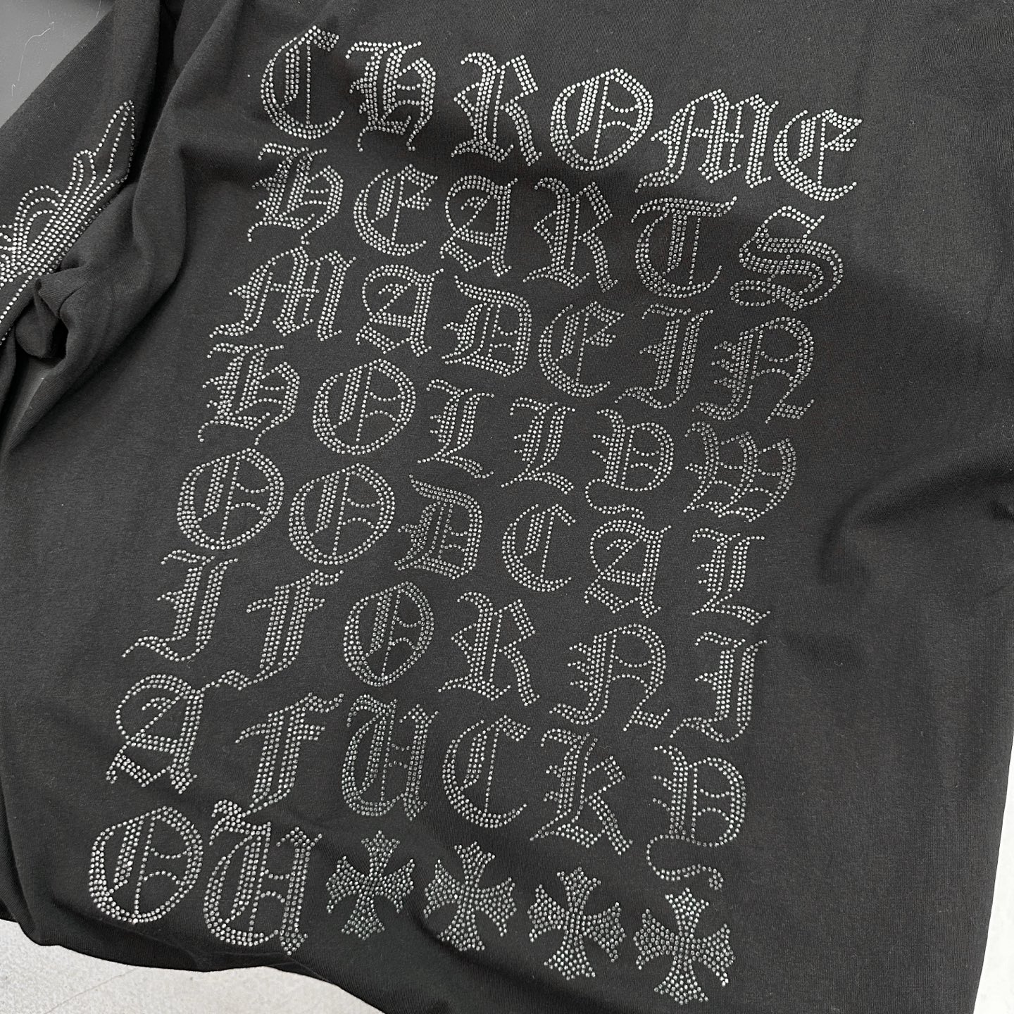 🆕克罗心 ｜ 新款长袖t，成衣洗水烫钻工艺，休闲时尚，尺码sml