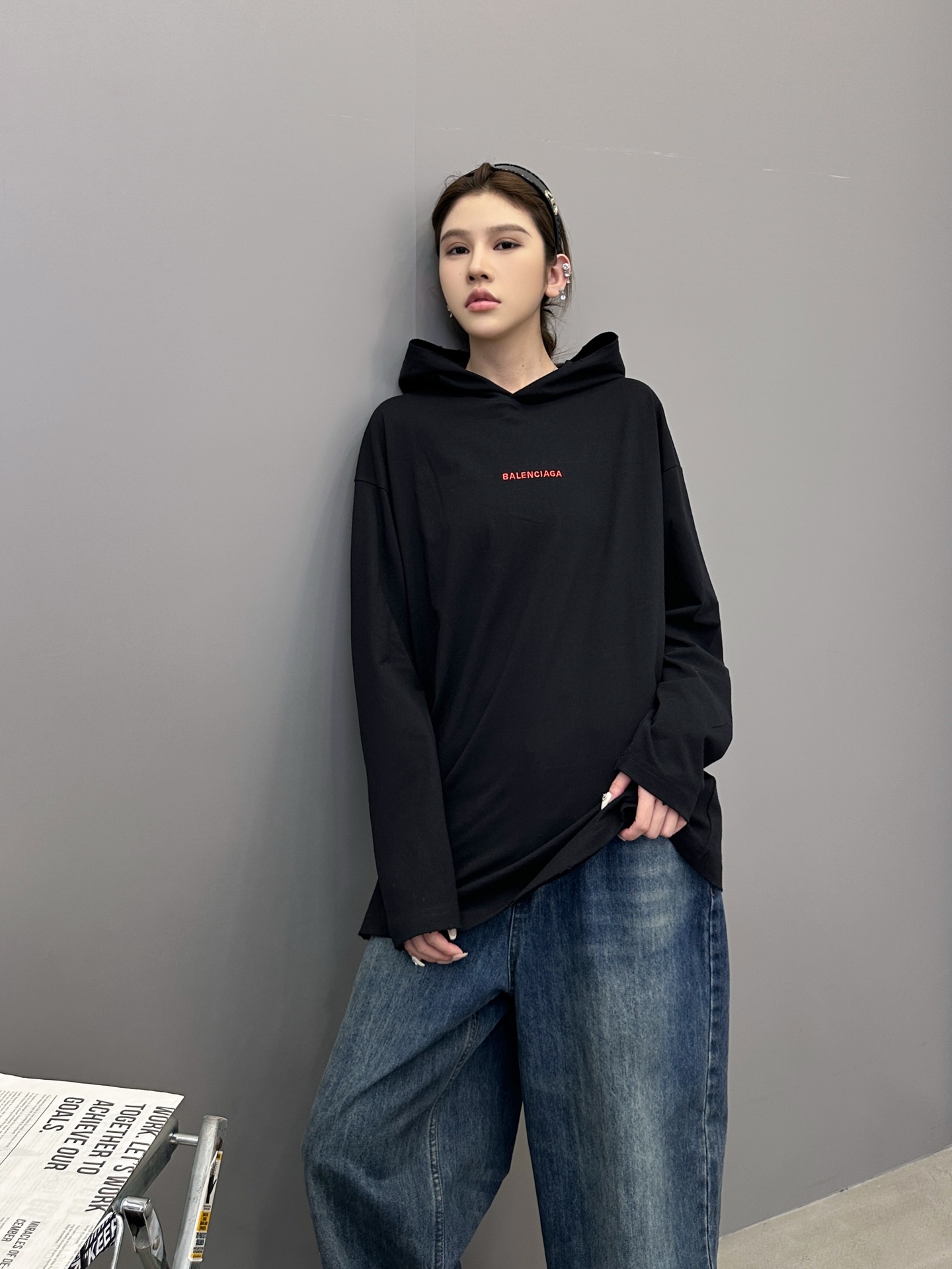 🆕巴黎 ｜ 新款长袖t，成衣洗水炒色吊磨工艺加前后刺绣标，男女同款，尺码sml