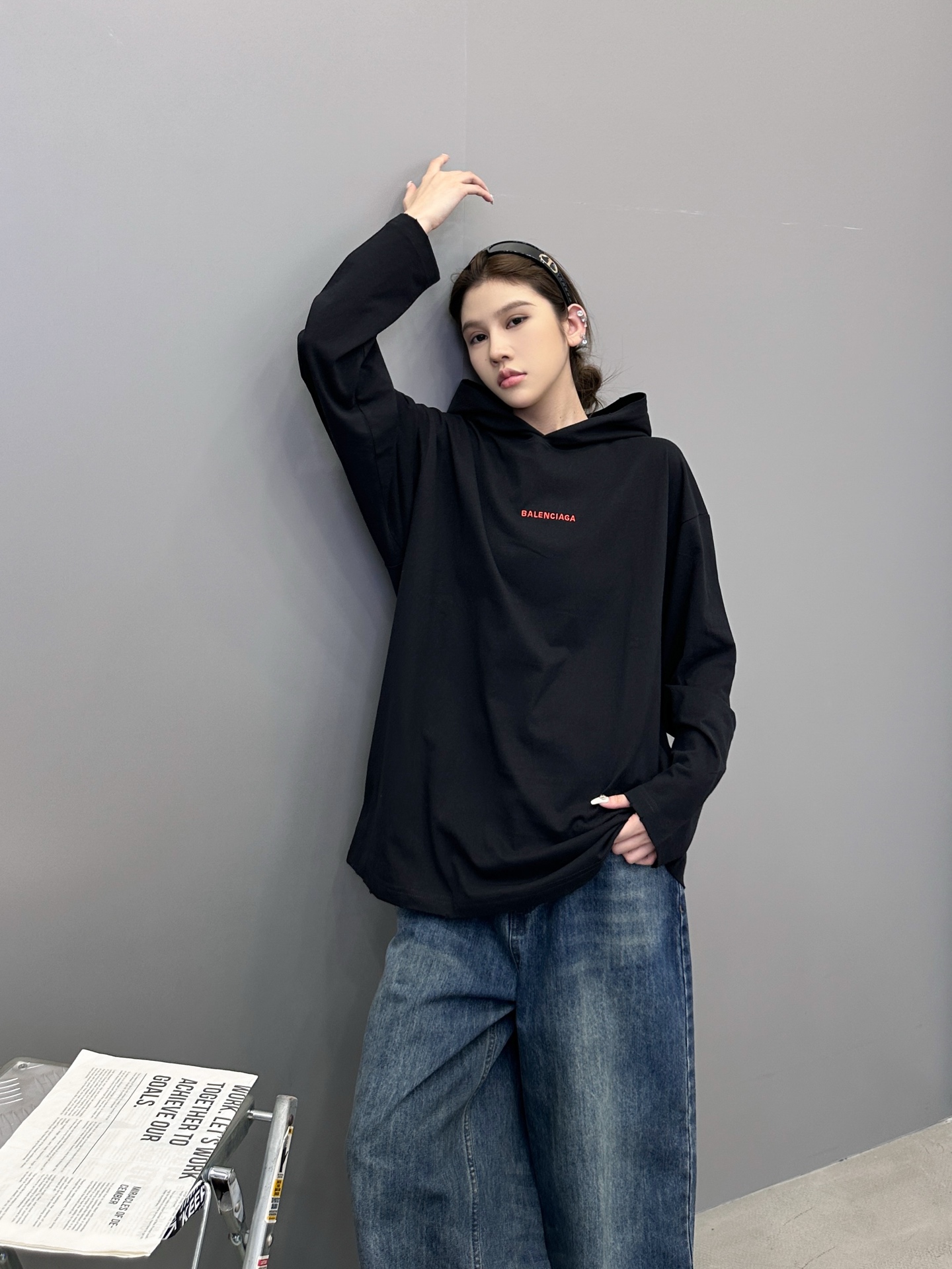 🆕巴黎 ｜ 新款长袖t，成衣洗水炒色吊磨工艺加前后刺绣标，男女同款，尺码sml