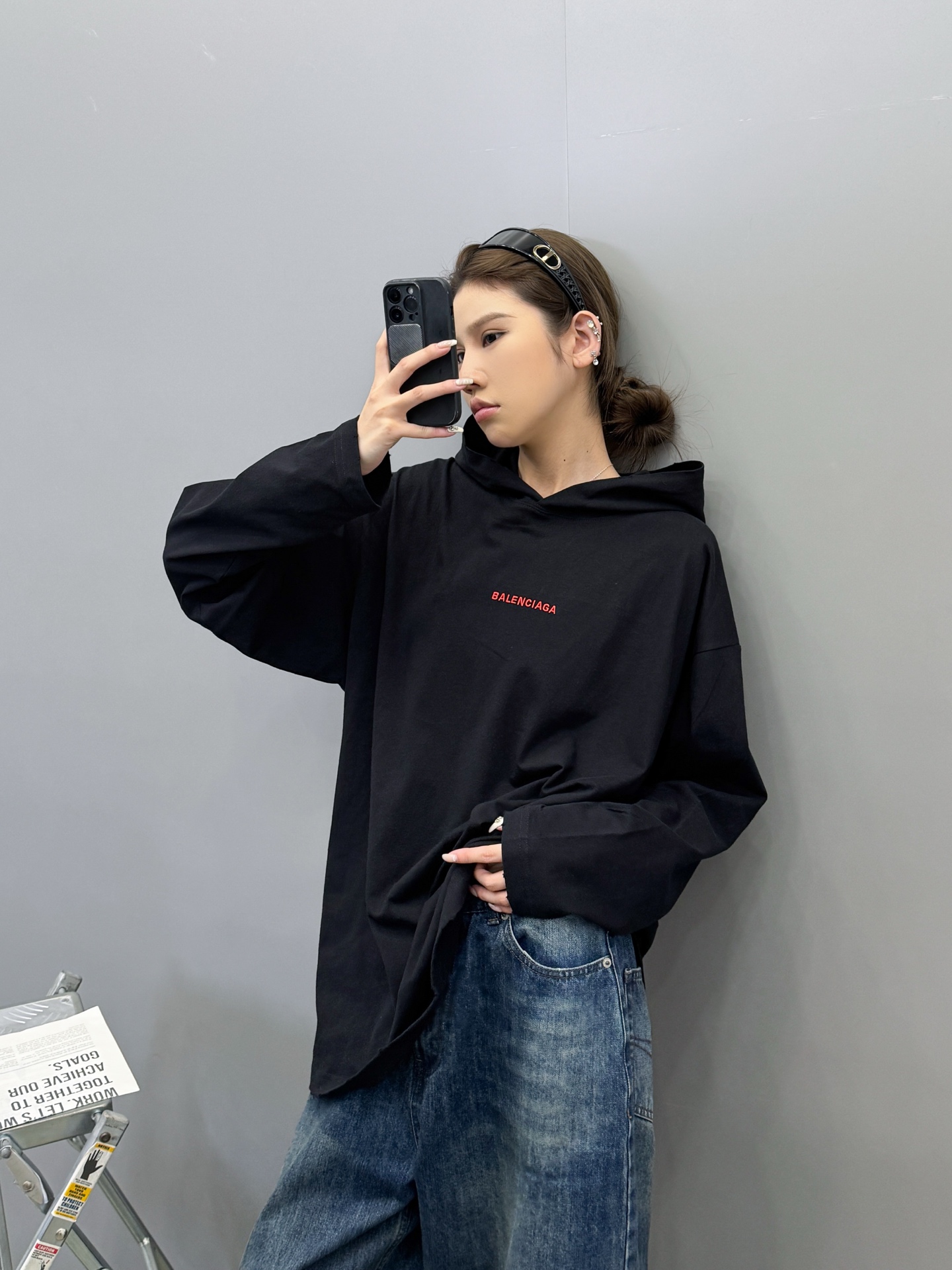 🆕巴黎 ｜ 新款长袖t，成衣洗水炒色吊磨工艺加前后刺绣标，男女同款，尺码sml