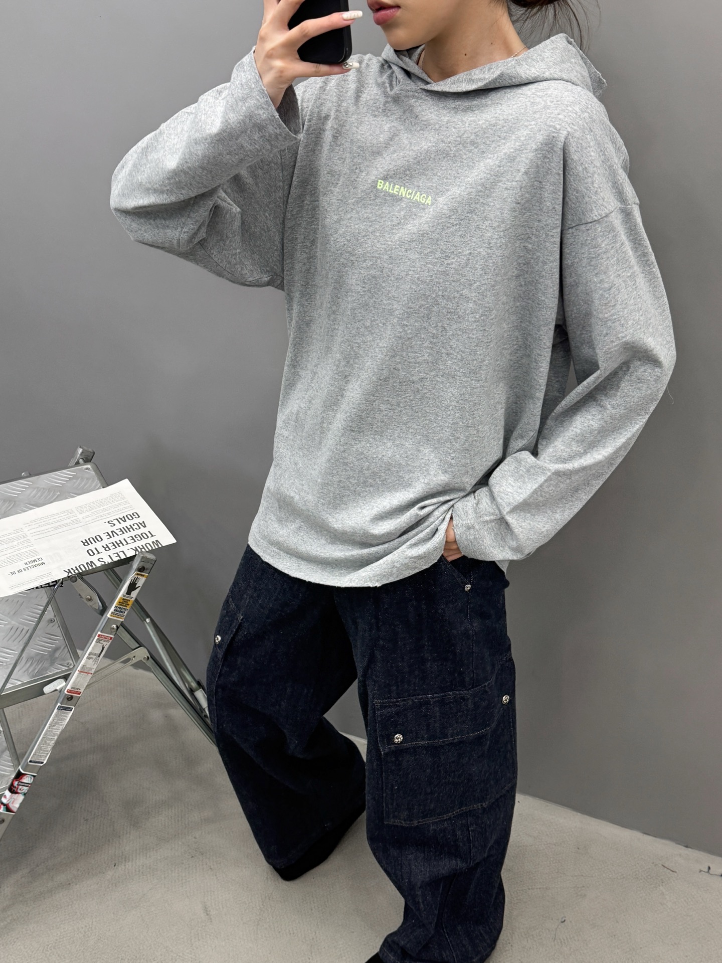 🆕巴黎 ｜ 新款长袖t，成衣洗水炒色吊磨工艺加前后刺绣标，男女同款，尺码sml