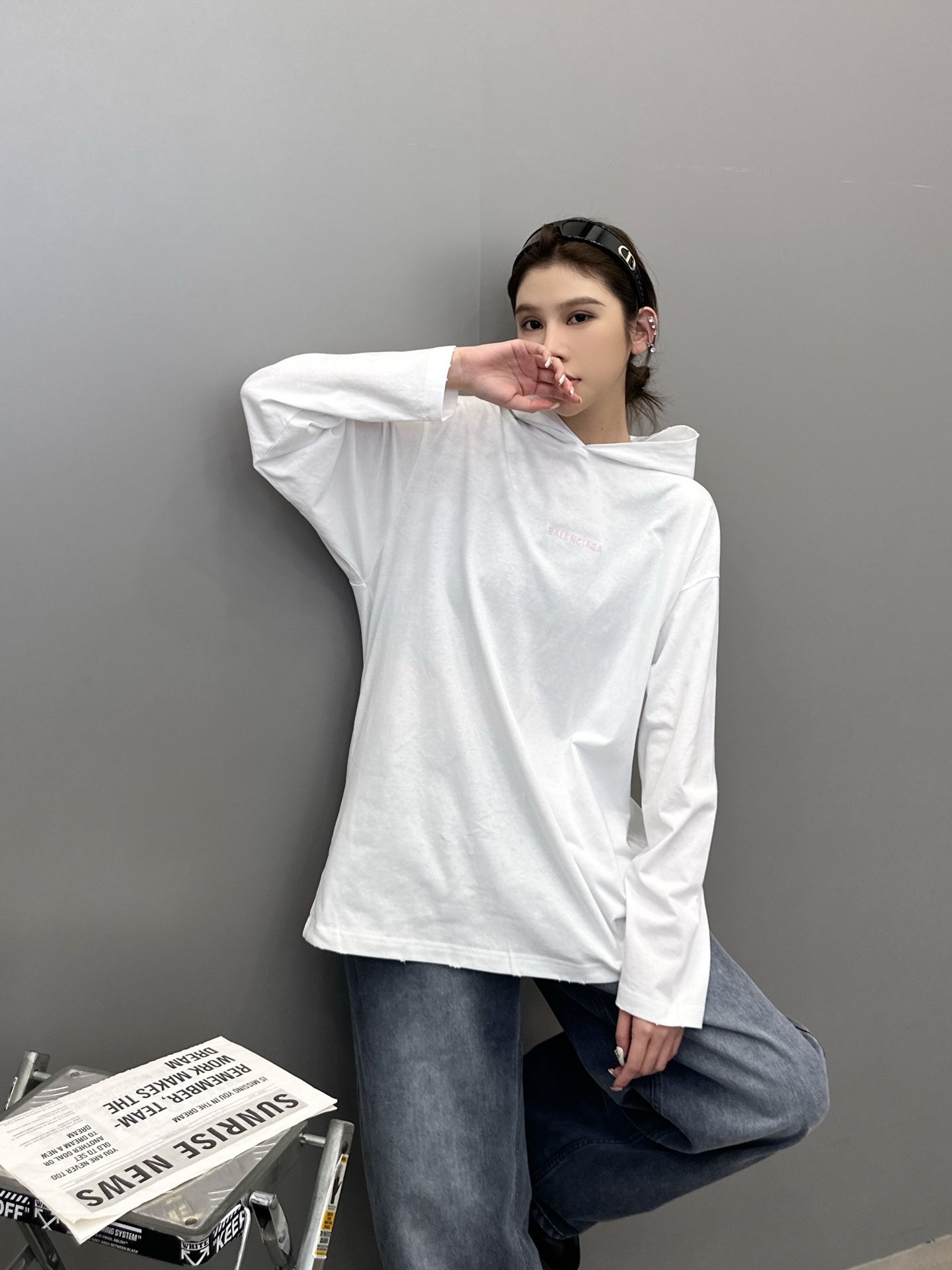 🆕巴黎 ｜ 新款长袖t，成衣洗水炒色吊磨工艺加前后刺绣标，男女同款，尺码sml