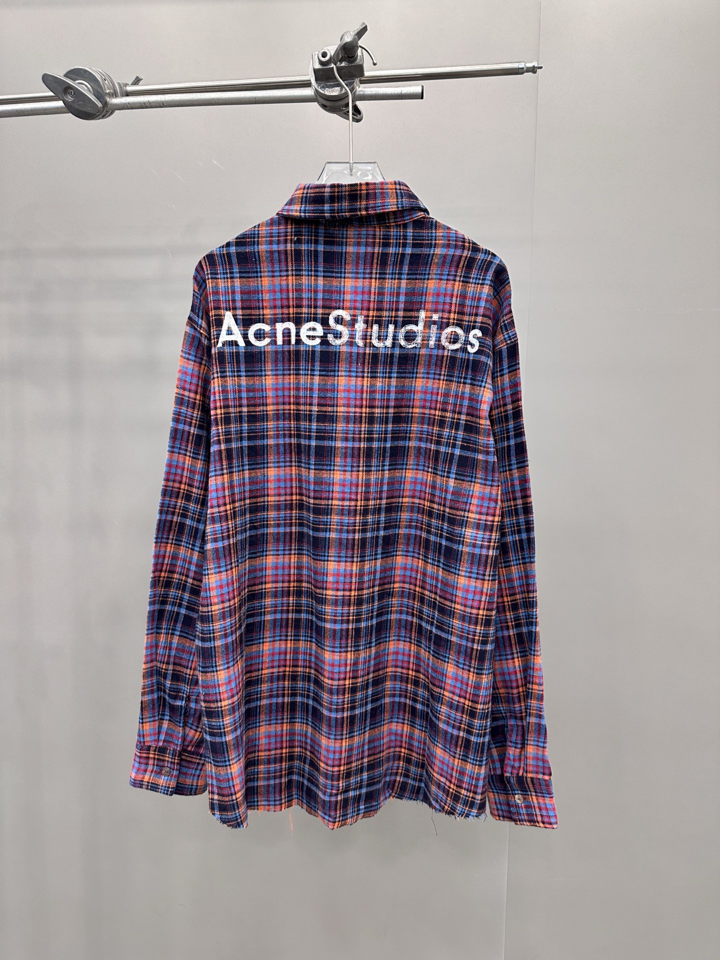 🆕Acne ｜ 新款休闲衬衣，成衣洗水加粉浆印花工艺，全棉高密格子面料，男女同款，尺码sml