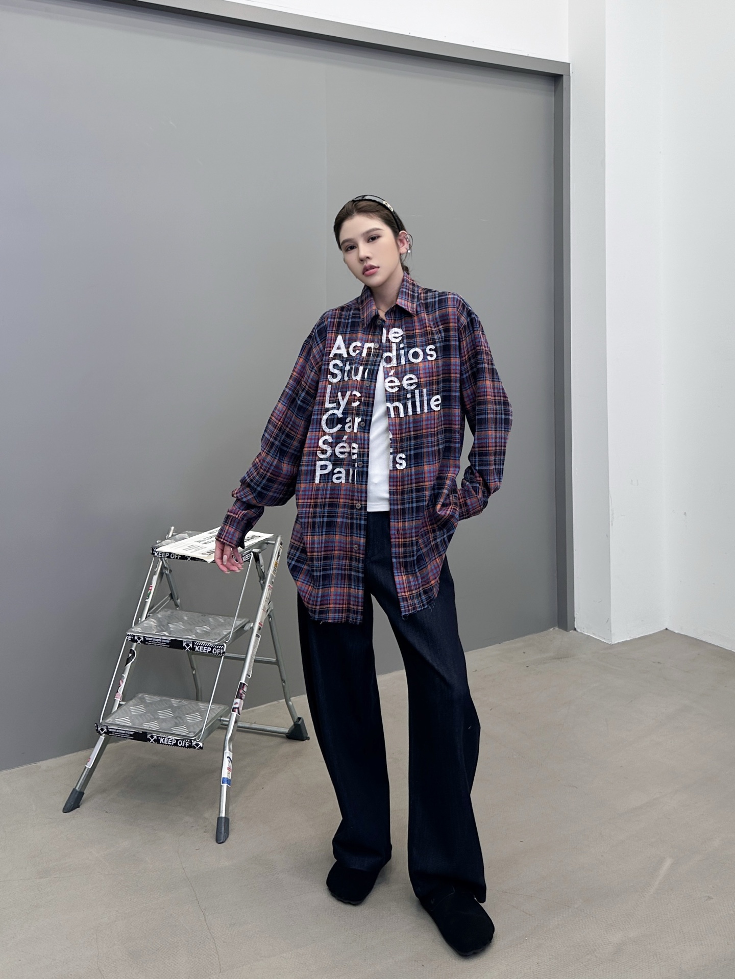 🆕Acne ｜ 新款休闲衬衣，成衣洗水加粉浆印花工艺，全棉高密格子面料，男女同款，尺码sml