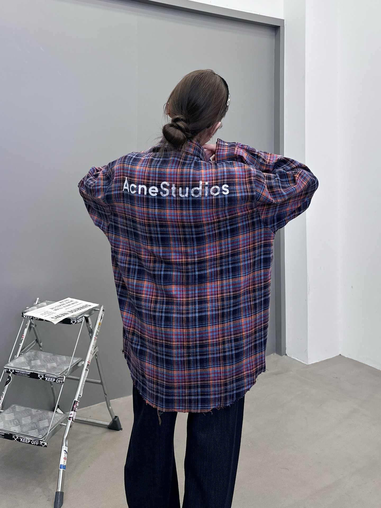 🆕Acne ｜ 新款休闲衬衣，成衣洗水加粉浆印花工艺，全棉高密格子面料，男女同款，尺码sml