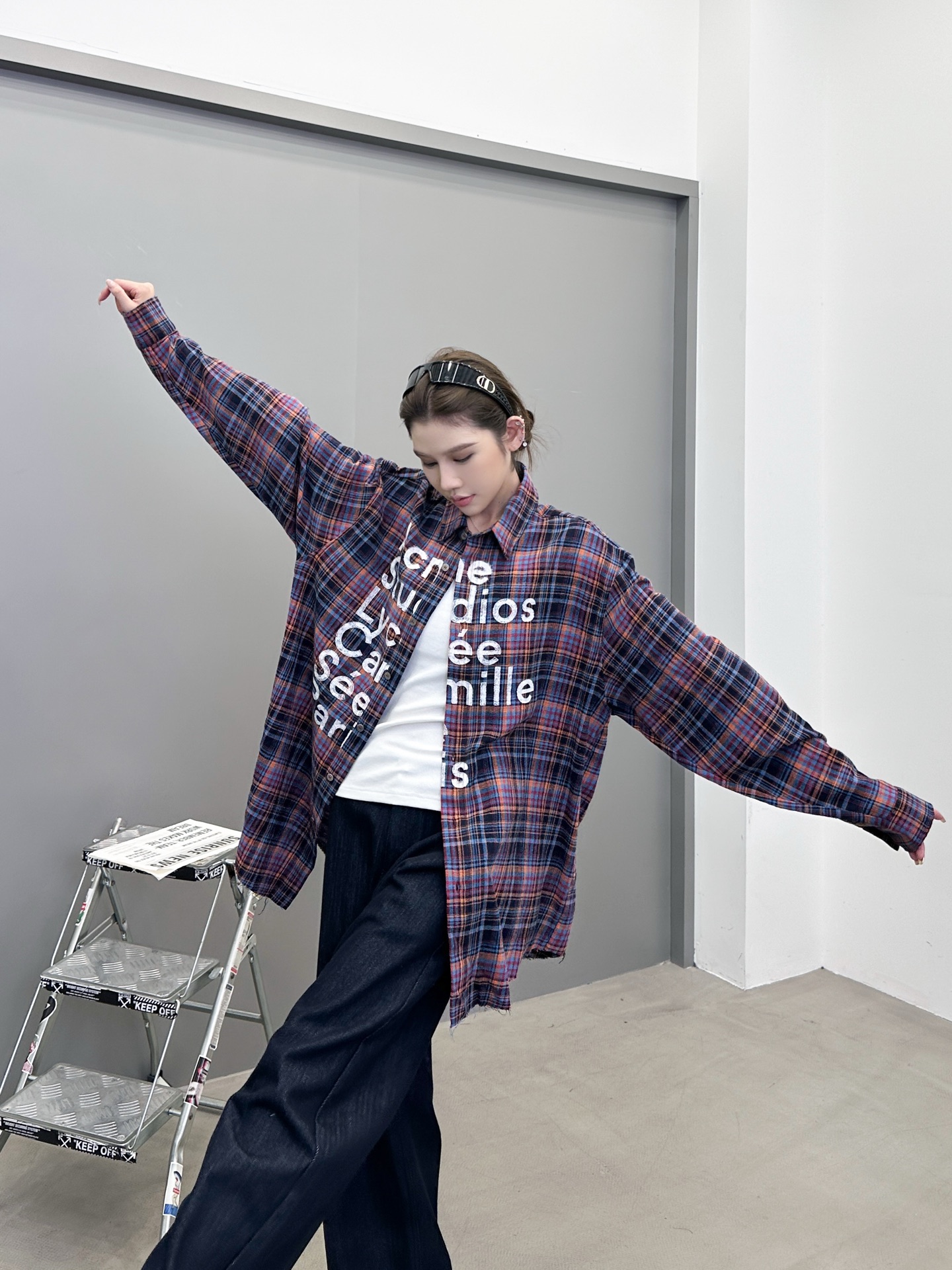 🆕Acne ｜ 新款休闲衬衣，成衣洗水加粉浆印花工艺，全棉高密格子面料，男女同款，尺码sml