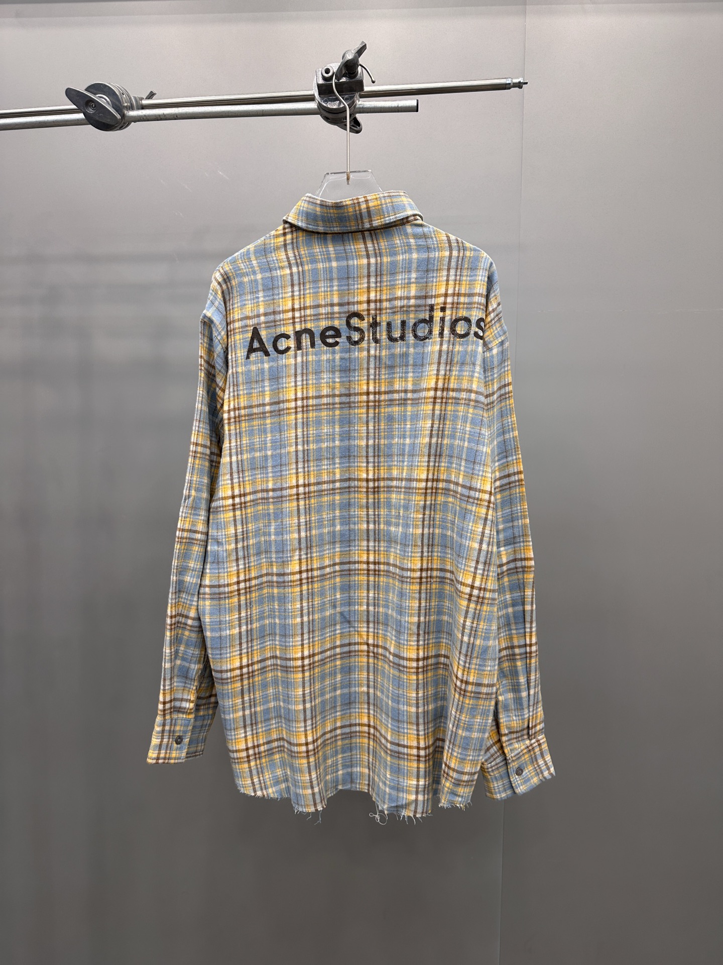 🆕Acne ｜ 新款休闲衬衣，成衣洗水加粉浆印花工艺，全棉高密格子面料，男女同款，尺码sml