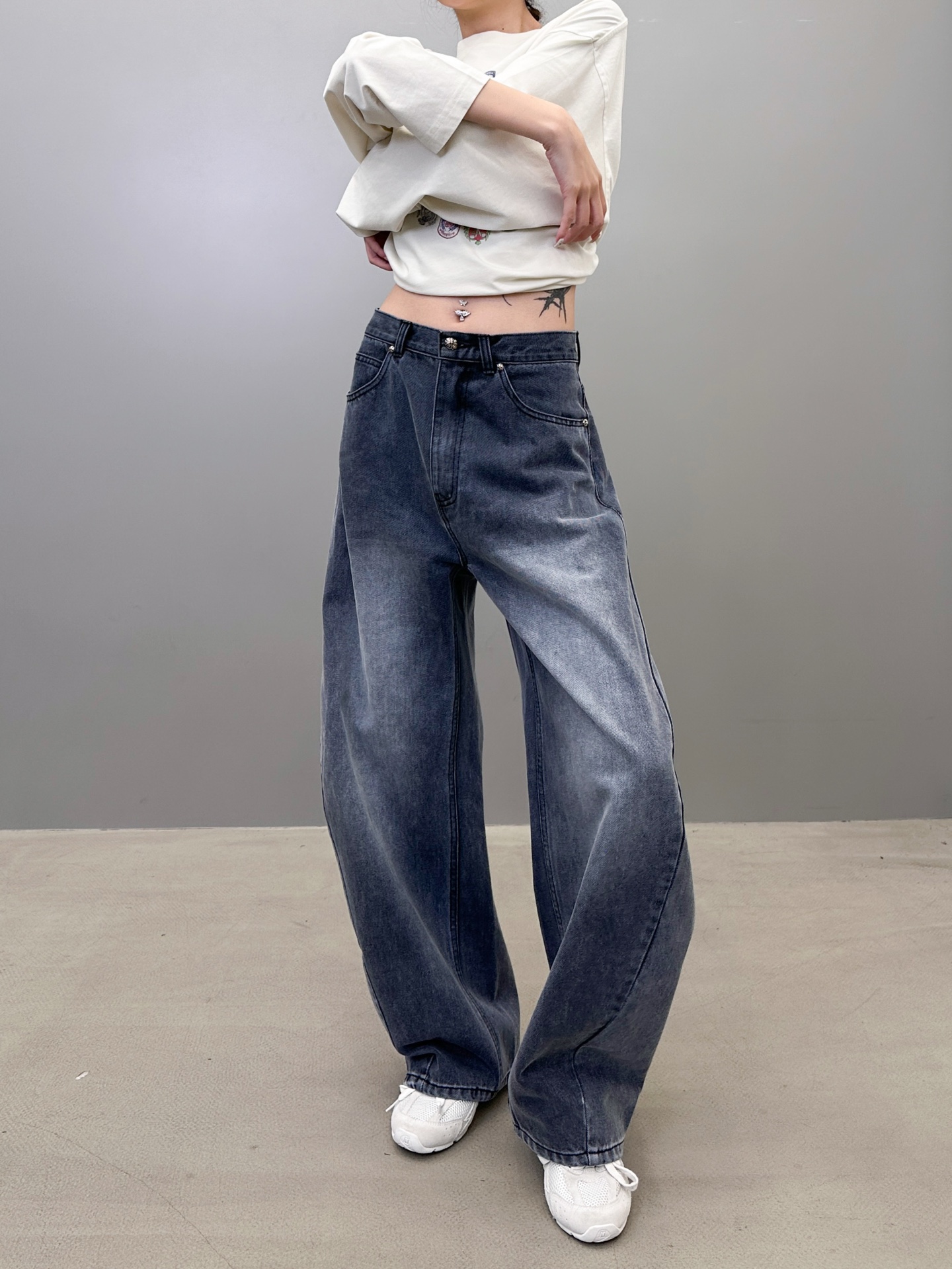 🆕克罗心 ｜ 新款牛仔裤，成衣洗水工艺，经典弯刀款式，特殊混纺牛仔布，男女同款，尺码sml