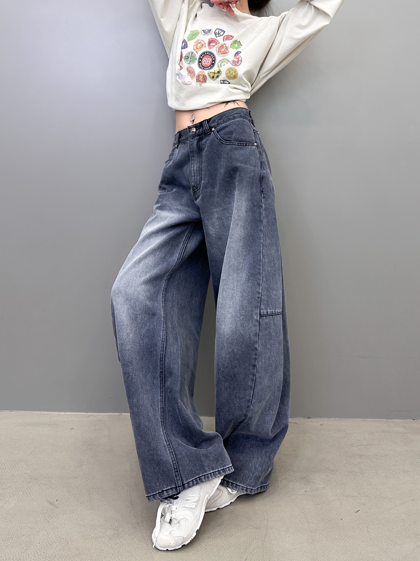 🆕克罗心 ｜ 新款牛仔裤，成衣洗水工艺，经典弯刀款式，特殊混纺牛仔布，男女同款，尺码sml