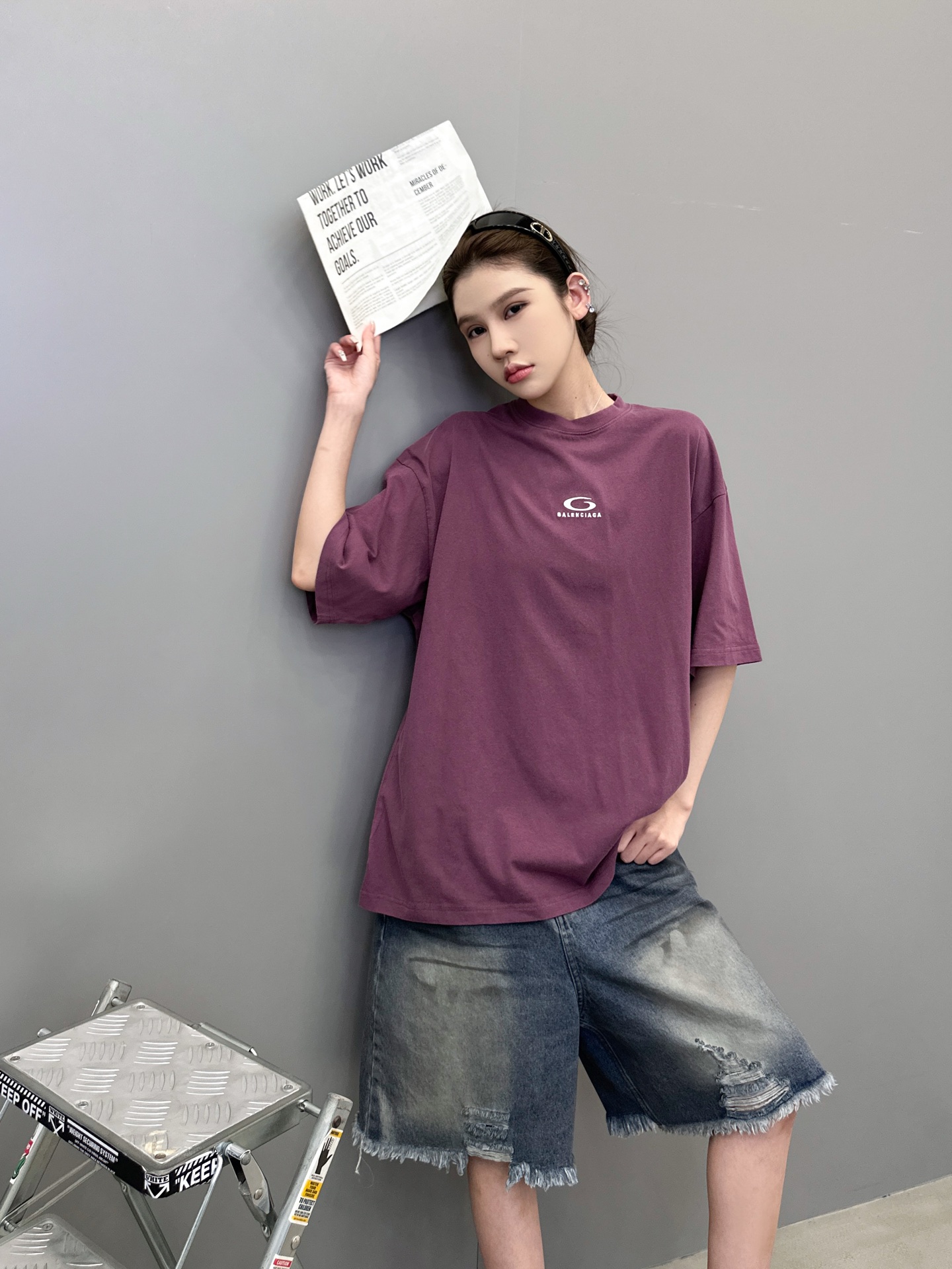 巴黎 ｜ 新款短袖t，成衣洗水炒色喷色工艺，男女同款，尺码sml