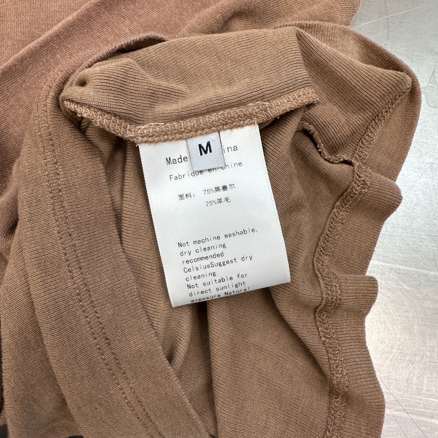 🆕克罗心 ｜ 新款长袖打底，成衣洗水炒色喷色印花工艺，进口莱赛尔羊毛面料，尺码sml