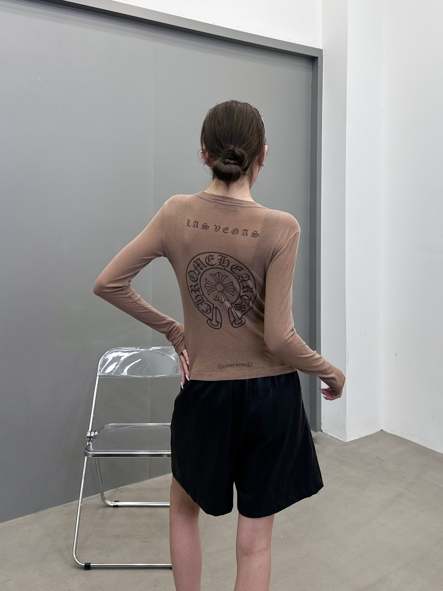 🆕克罗心 ｜ 新款长袖打底，成衣洗水炒色喷色印花工艺，进口莱赛尔羊毛面料，尺码sml