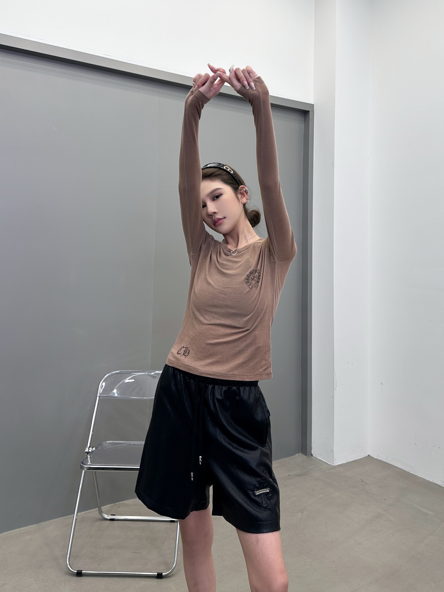 🆕克罗心 ｜ 新款长袖打底，成衣洗水炒色喷色印花工艺，进口莱赛尔羊毛面料，尺码sml