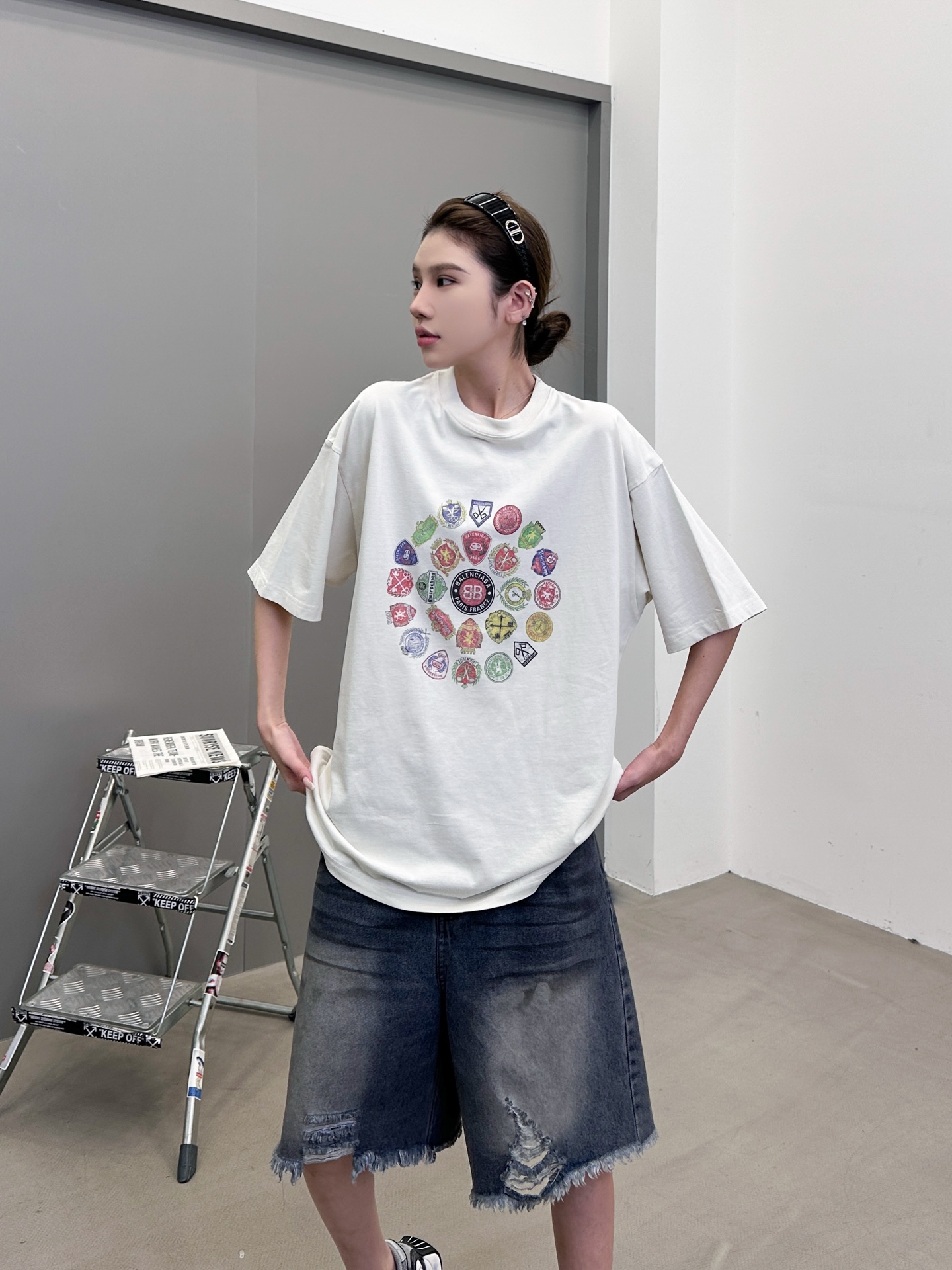 🆕巴黎 ｜ 新款短袖t，成衣洗水加多色数码直喷印花工艺，男女同款，尺码sml