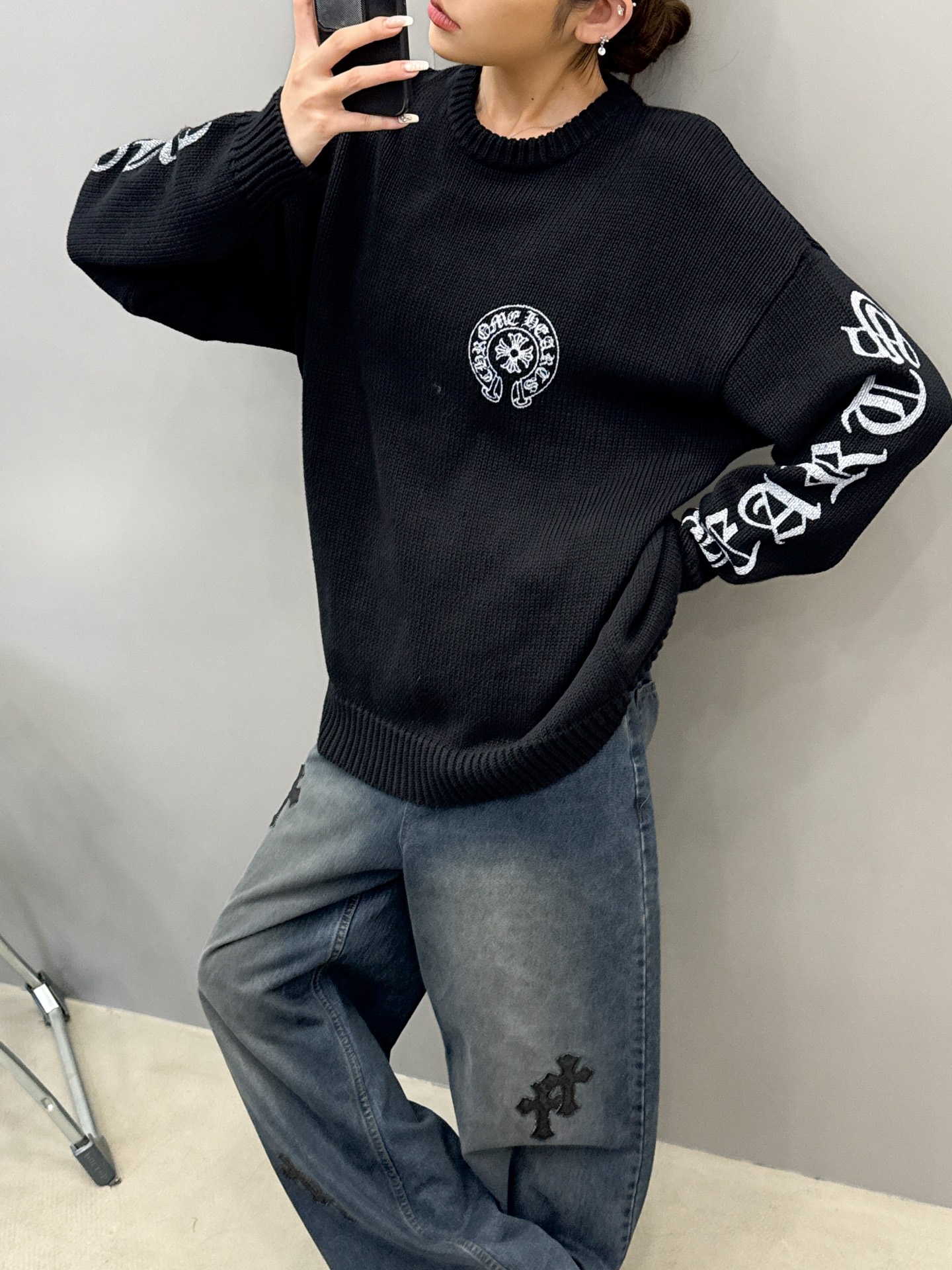 克罗心 ｜ 新款毛衣，成衣经典印花工艺，休闲时尚，男女同款，尺码sml