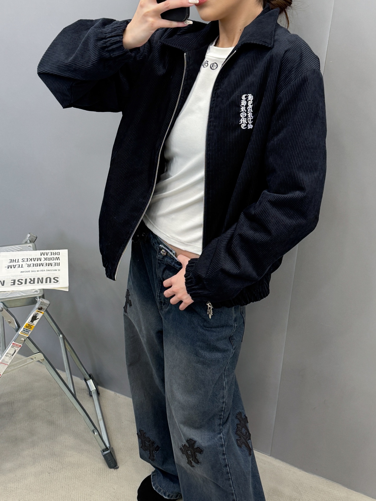 克罗心 ｜ 新款休闲棉服，成衣洗水加软工艺，前后经典刺绣标，人丝里布，男女同款，尺码sml