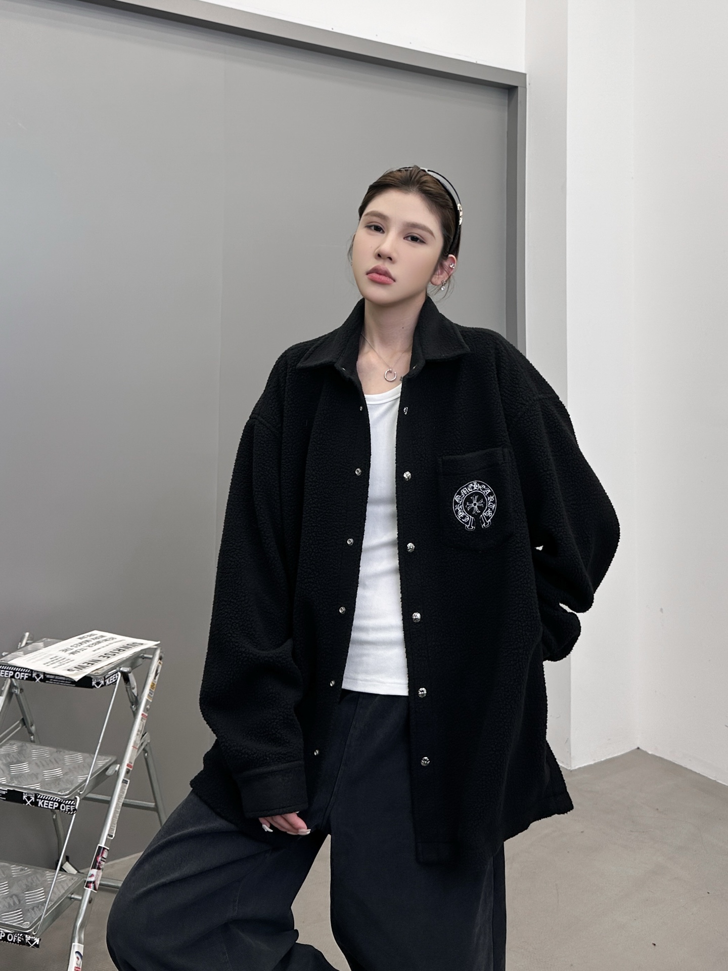 克罗心 ｜ 新款摇粒绒外套，经典刺绣标，双层结构，摇粒绒保暖面料加全棉里布，男女同款，尺码sml