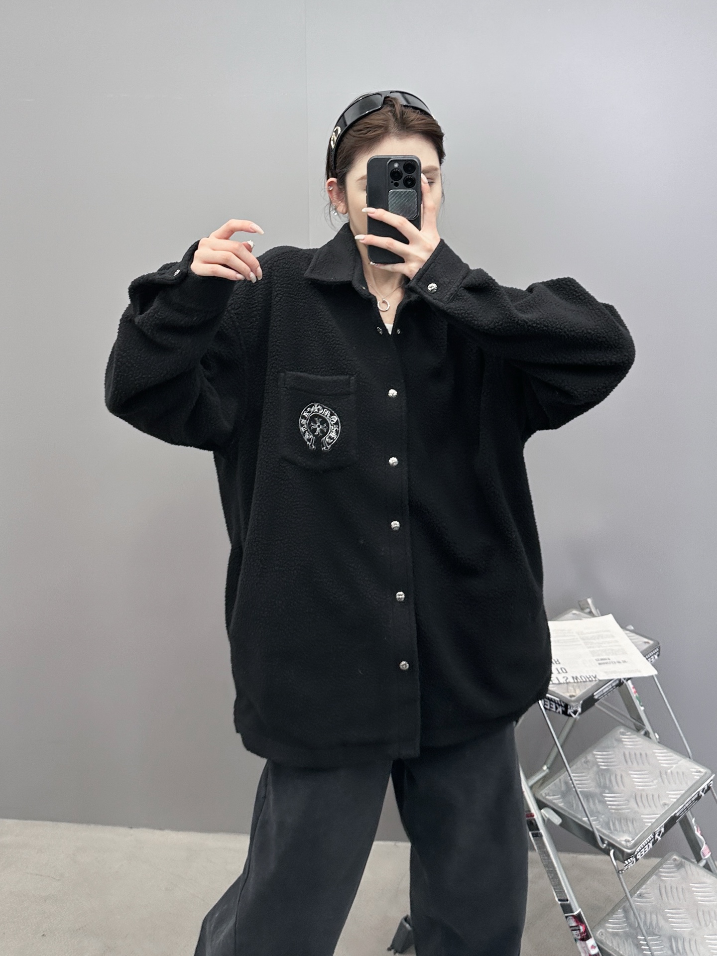 克罗心 ｜ 新款摇粒绒外套，经典刺绣标，双层结构，摇粒绒保暖面料加全棉里布，男女同款，尺码sml