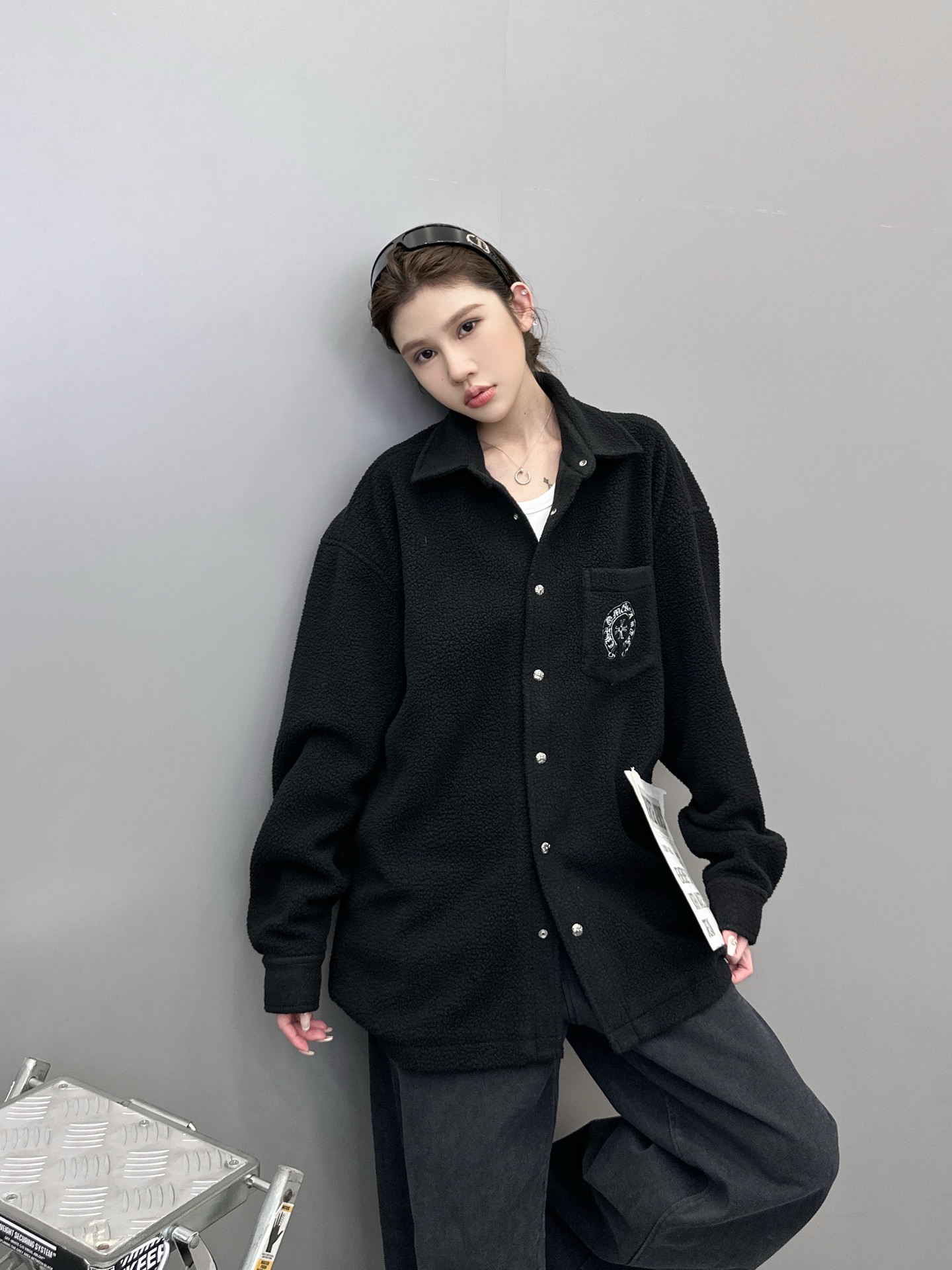 克罗心 ｜ 新款摇粒绒外套，经典刺绣标，双层结构，摇粒绒保暖面料加全棉里布，男女同款，尺码sml