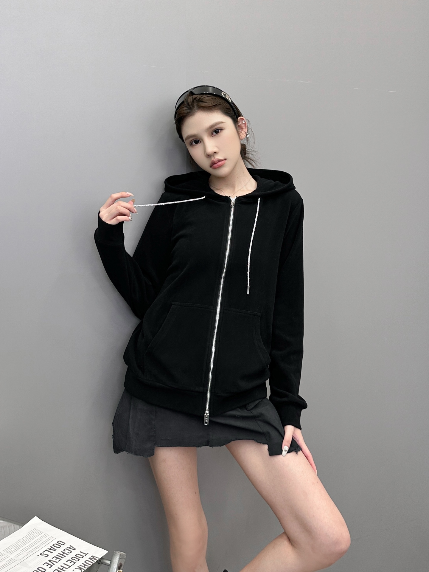 大王 ｜ 新款卫衣开衫，进口德绒双面磨毛面料，全钻抽绳，休闲时尚，尺码sml