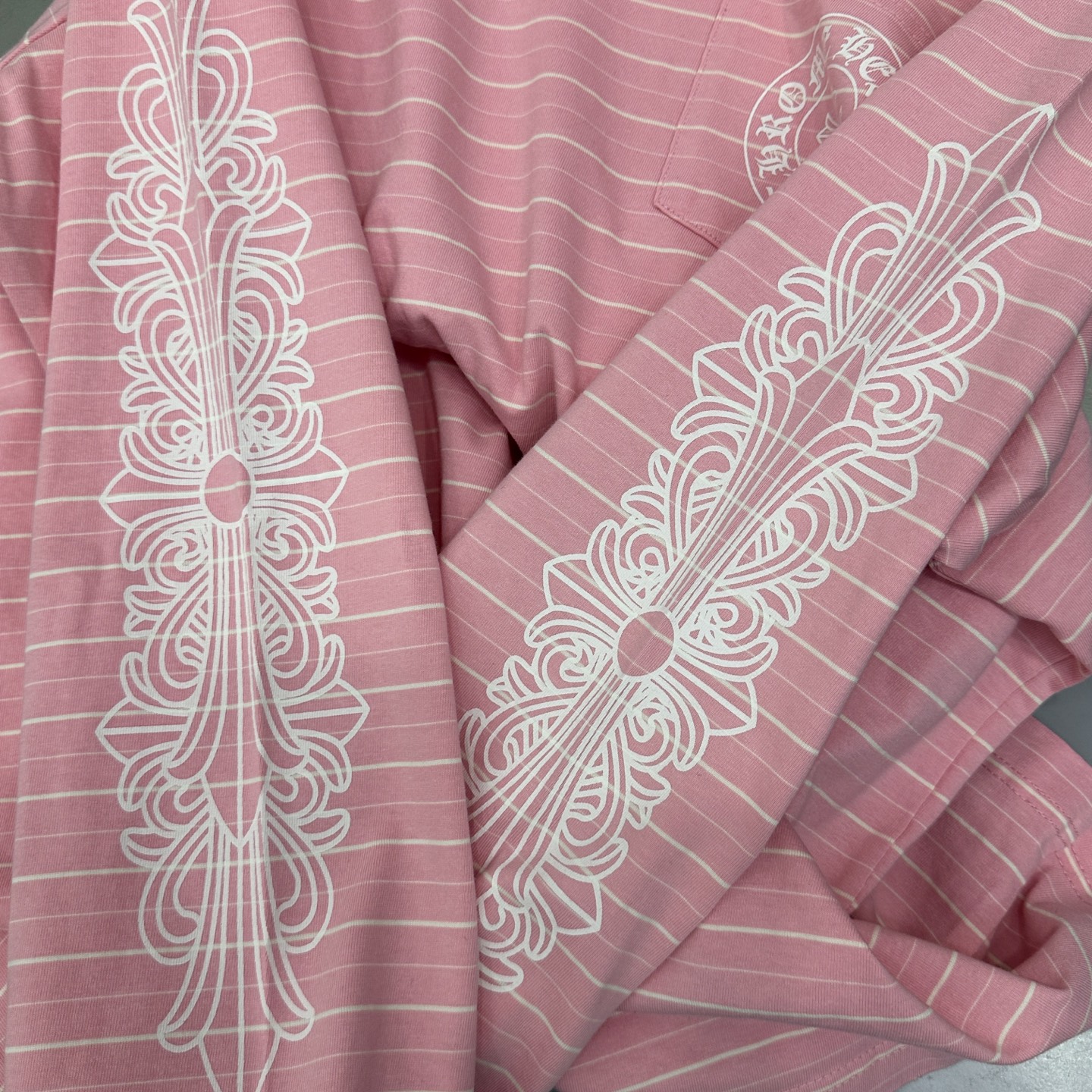 克罗心 ｜ 新款长袖t，成衣洗水吊磨工艺加多处印花，男女同款，尺码sml