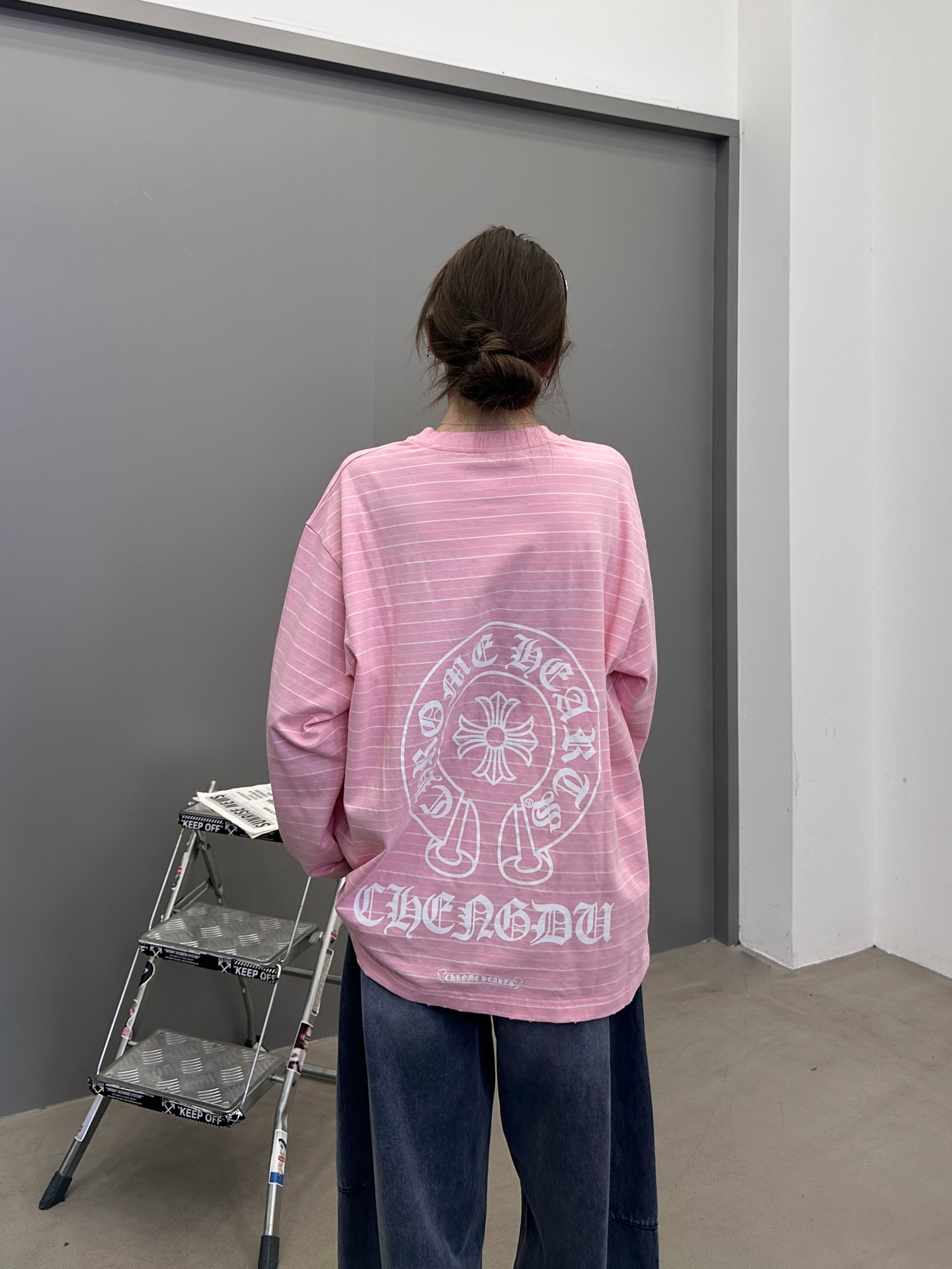 克罗心 ｜ 新款长袖t，成衣洗水吊磨工艺加多处印花，男女同款，尺码sml