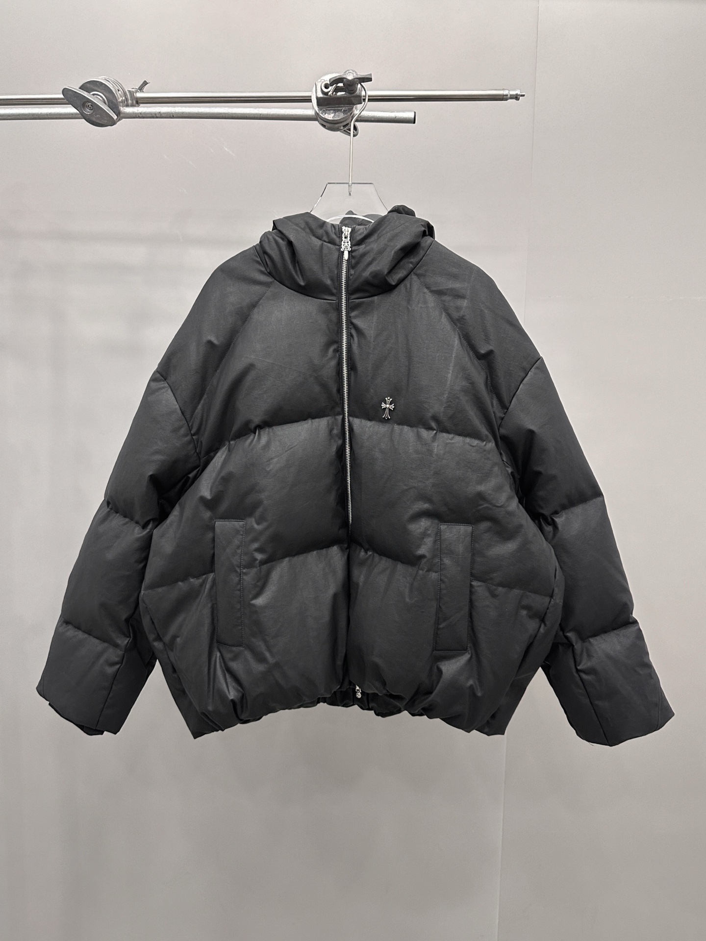 克罗心 ｜ 新款羽绒服，日本进口莱赛尔亚麻涂层面料加重沙洗工艺，90%鹅绒，男女同款，尺码sml