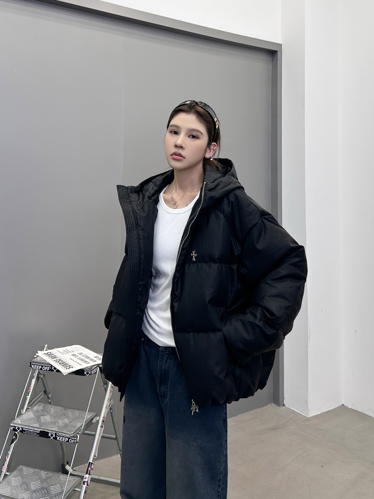 克罗心 ｜ 新款羽绒服，日本进口莱赛尔亚麻涂层面料加重沙洗工艺，90%鹅绒，男女同款，尺码sml