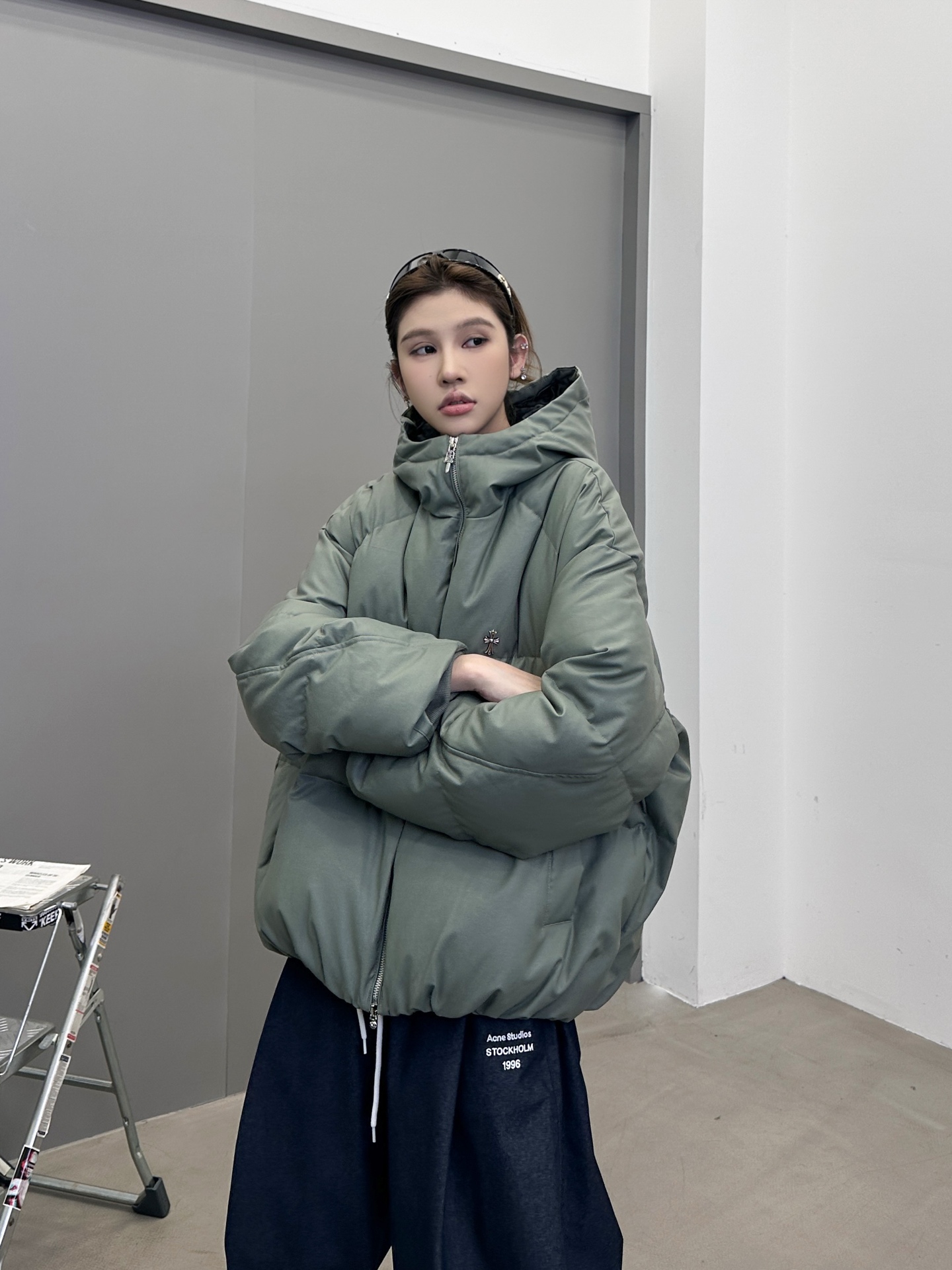 克罗心 ｜ 新款羽绒服，日本进口莱赛尔亚麻涂层面料加重沙洗工艺，90%鹅绒，男女同款，尺码sml