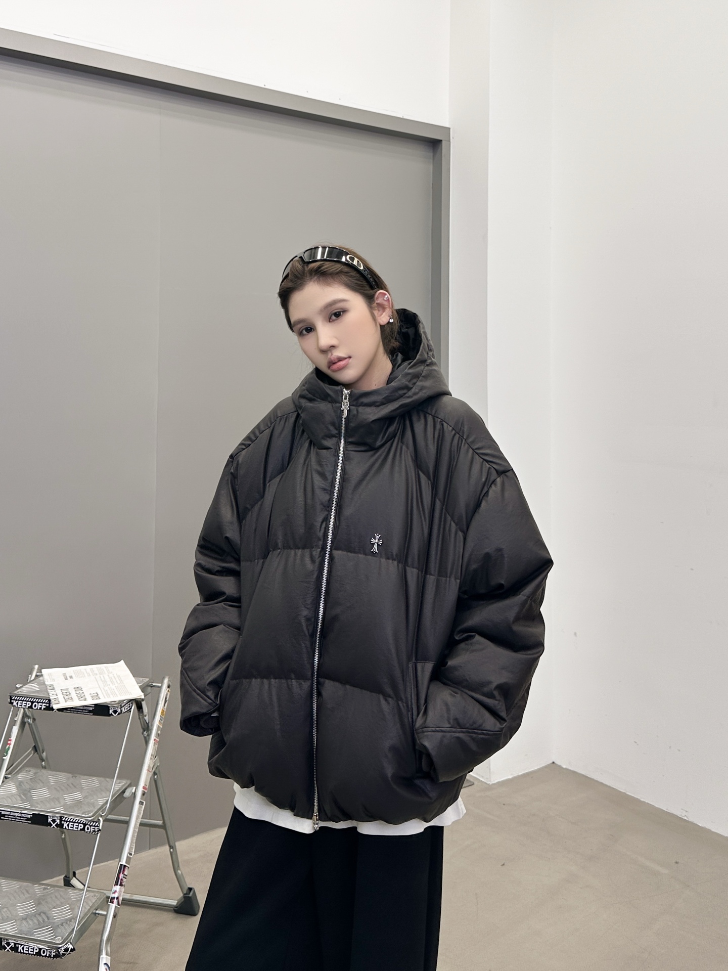 克罗心 ｜ 新款羽绒服，日本进口莱赛尔亚麻涂层面料加重沙洗工艺，90%鹅绒，男女同款，尺码sml