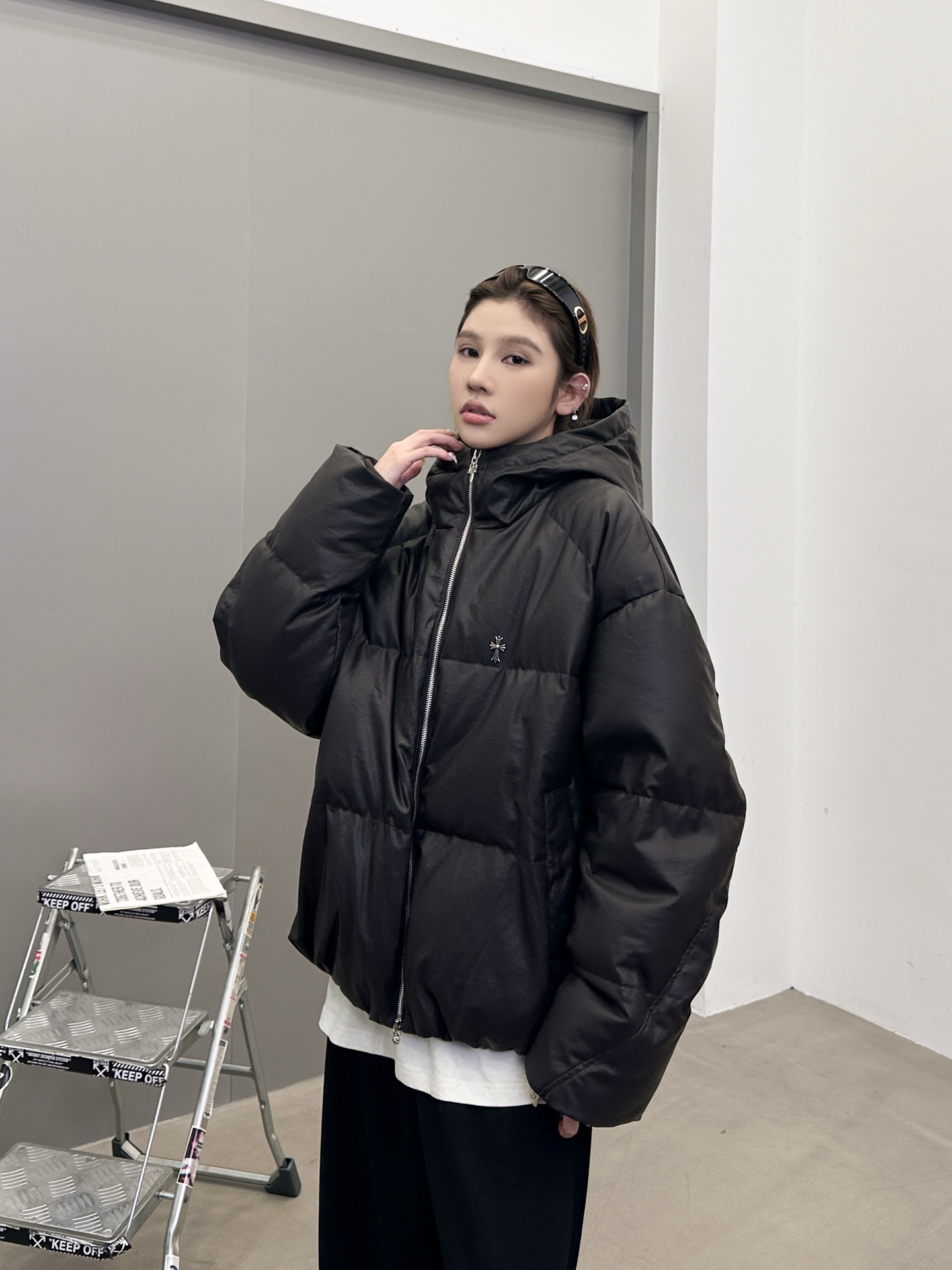克罗心 ｜ 新款羽绒服，日本进口莱赛尔亚麻涂层面料加重沙洗工艺，90%鹅绒，男女同款，尺码sml