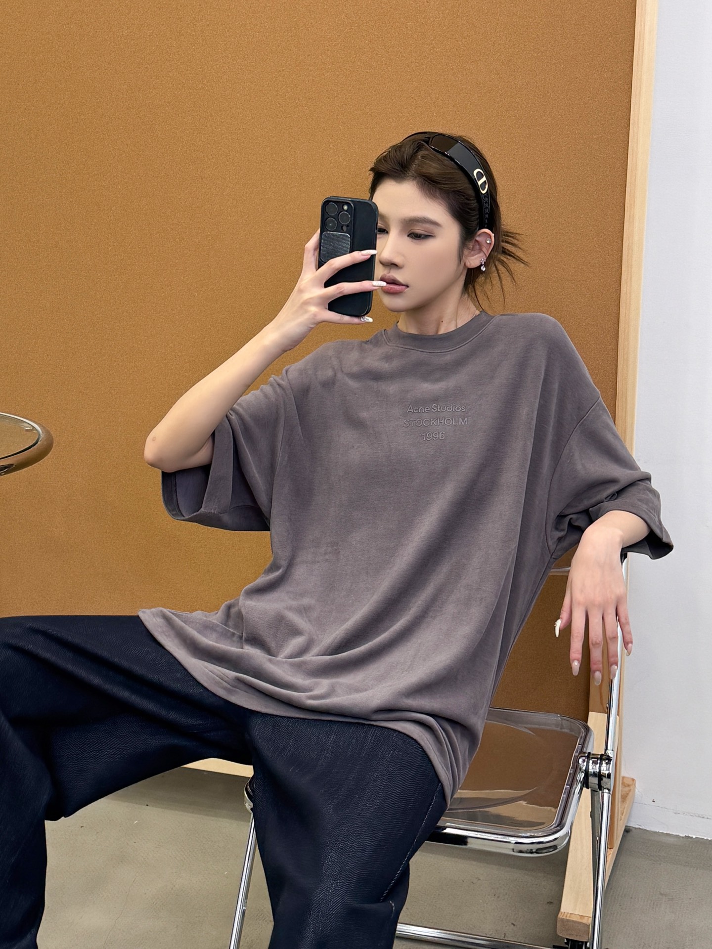 Acne ｜ 新款短袖t，成衣洗水加经典厚版印花工艺，进口最新再生纤维保暖面料，男女同款，尺码sml