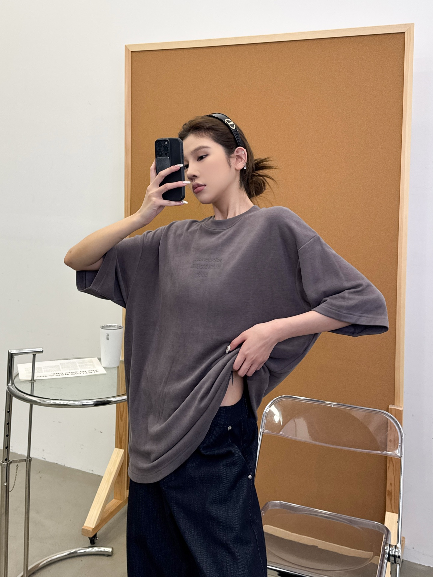 Acne ｜ 新款短袖t，成衣洗水加经典厚版印花工艺，进口最新再生纤维保暖面料，男女同款，尺码sml