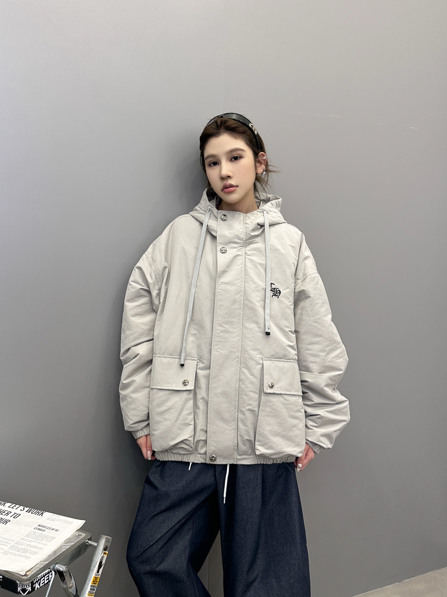 克罗心 ｜ 新款羽绒服，经典刺绣标，莱赛尔棉面料，90鹅绒，男女同款，尺码sml