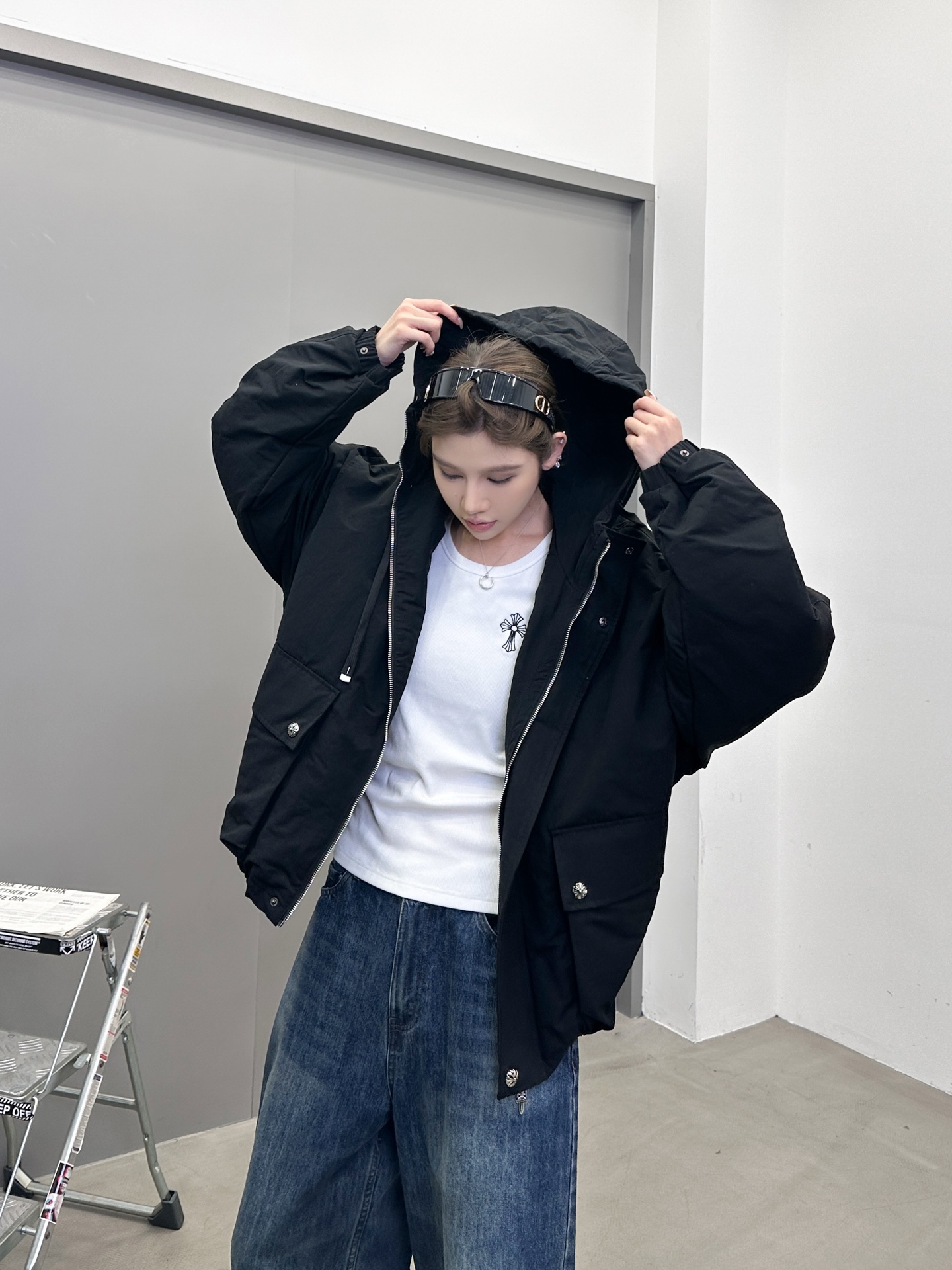 克罗心 ｜ 新款羽绒服，经典刺绣标，莱赛尔棉面料，90鹅绒，男女同款，尺码sml