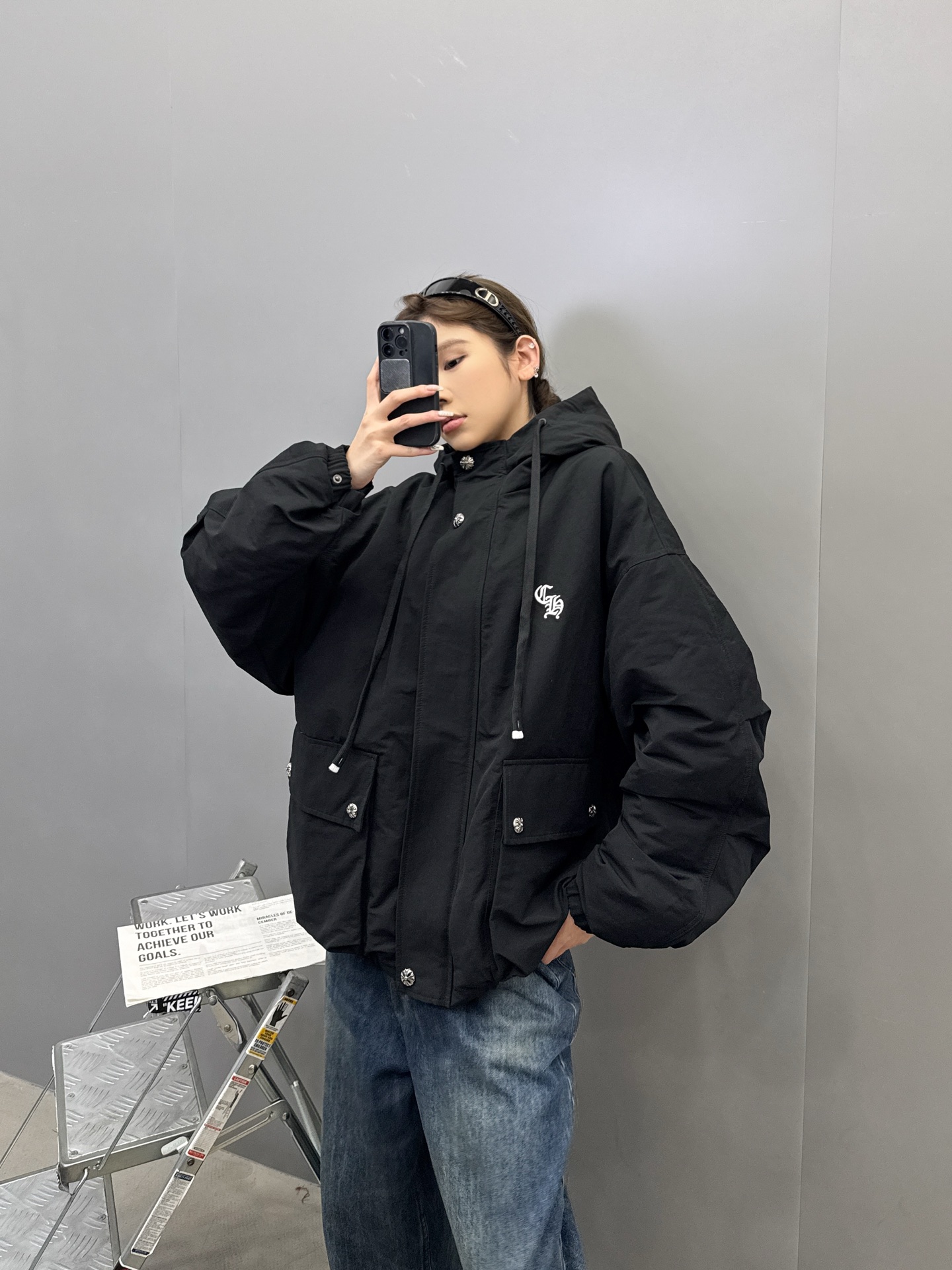 克罗心 ｜ 新款羽绒服，经典刺绣标，莱赛尔棉面料，90鹅绒，男女同款，尺码sml