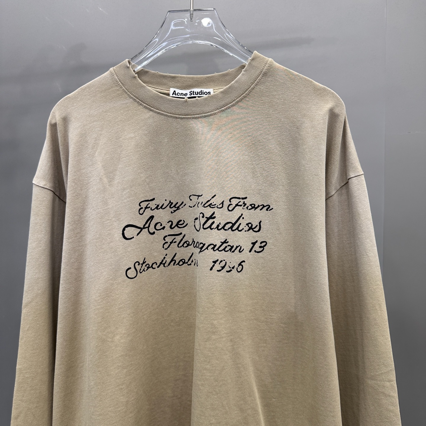 Acne ｜ 新款长袖t，成衣洗水喷色吊磨加印花工艺，男女同款，尺码sml