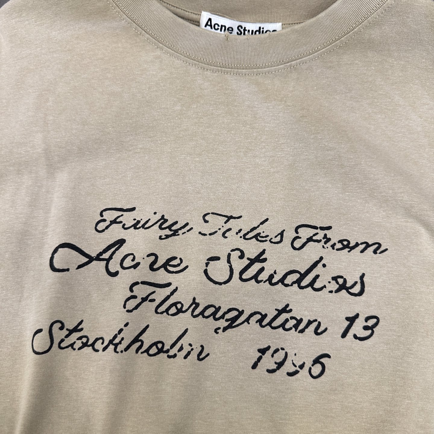 Acne ｜ 新款长袖t，成衣洗水喷色吊磨加印花工艺，男女同款，尺码sml