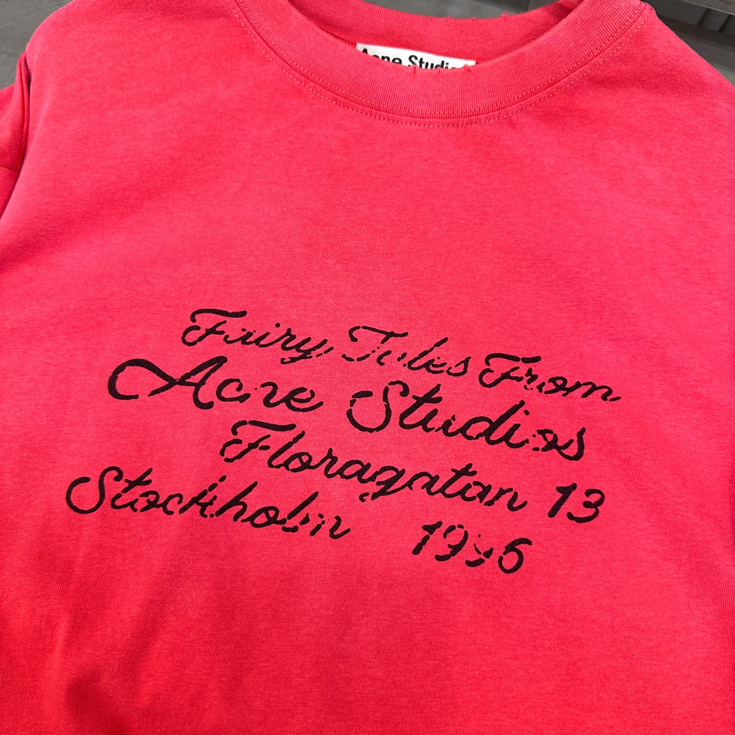 Acne ｜ 新款长袖t，成衣洗水喷色吊磨加印花工艺，男女同款，尺码sml