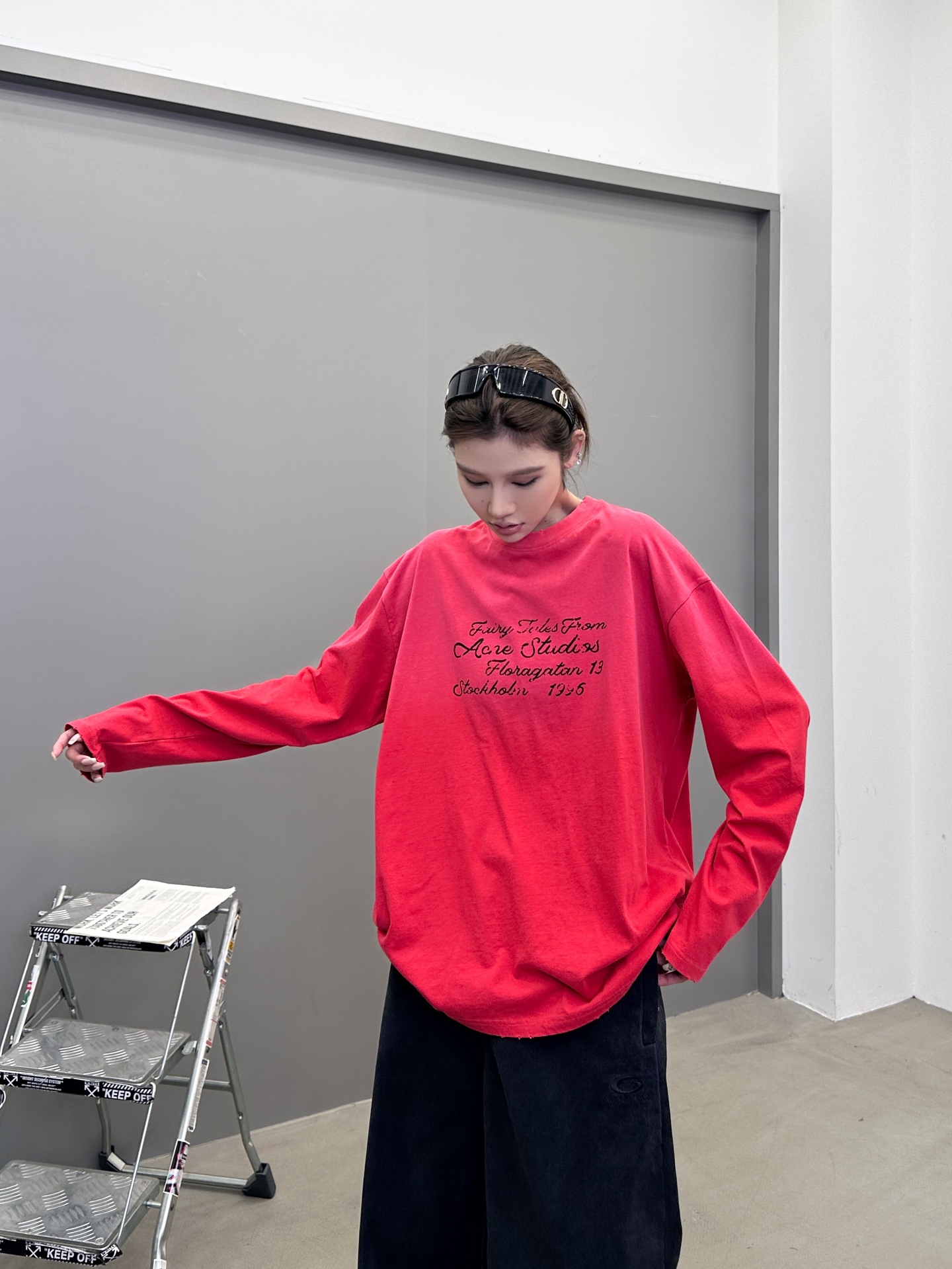 Acne ｜ 新款长袖t，成衣洗水喷色吊磨加印花工艺，男女同款，尺码sml