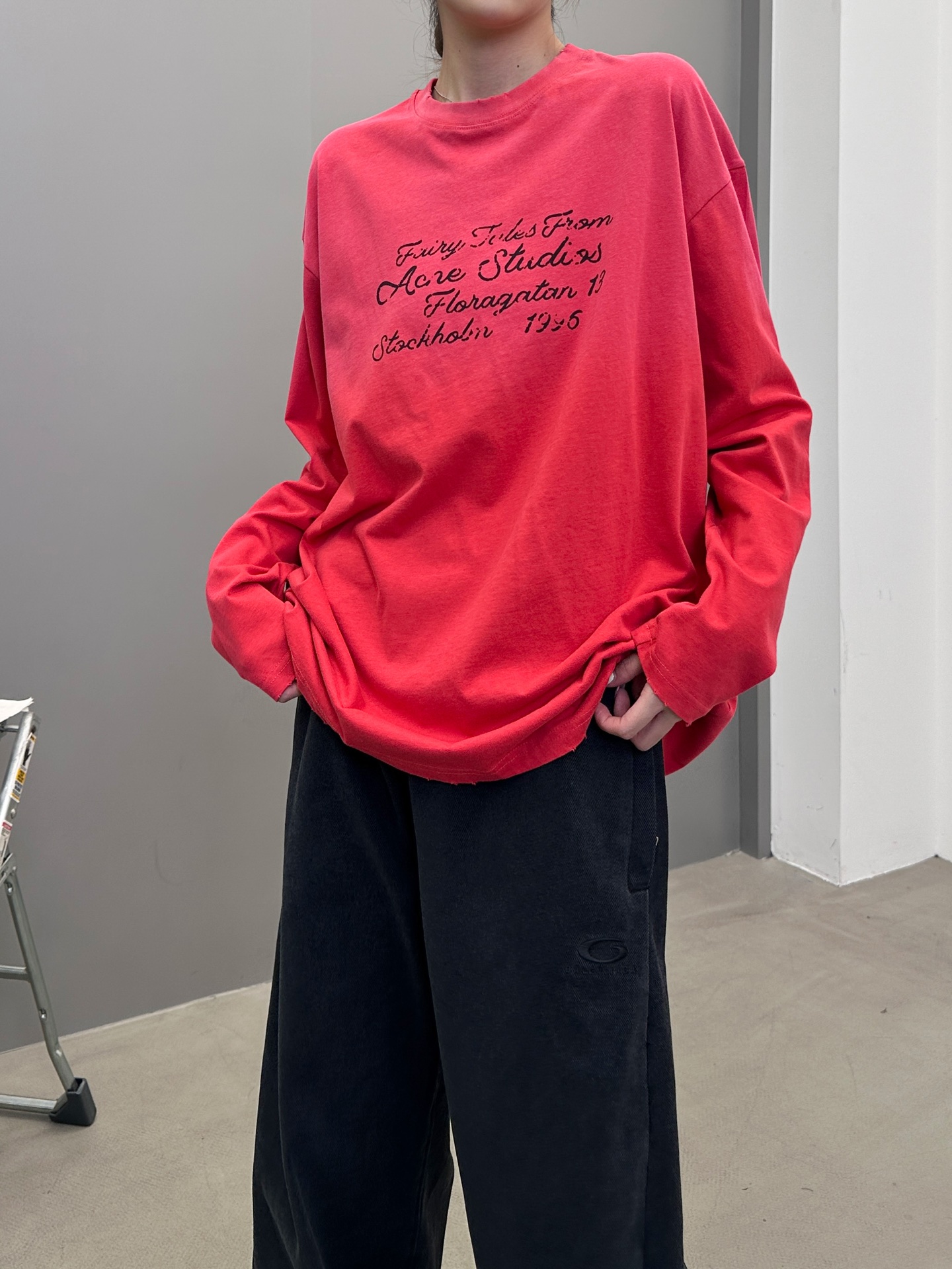 Acne ｜ 新款长袖t，成衣洗水喷色吊磨加印花工艺，男女同款，尺码sml