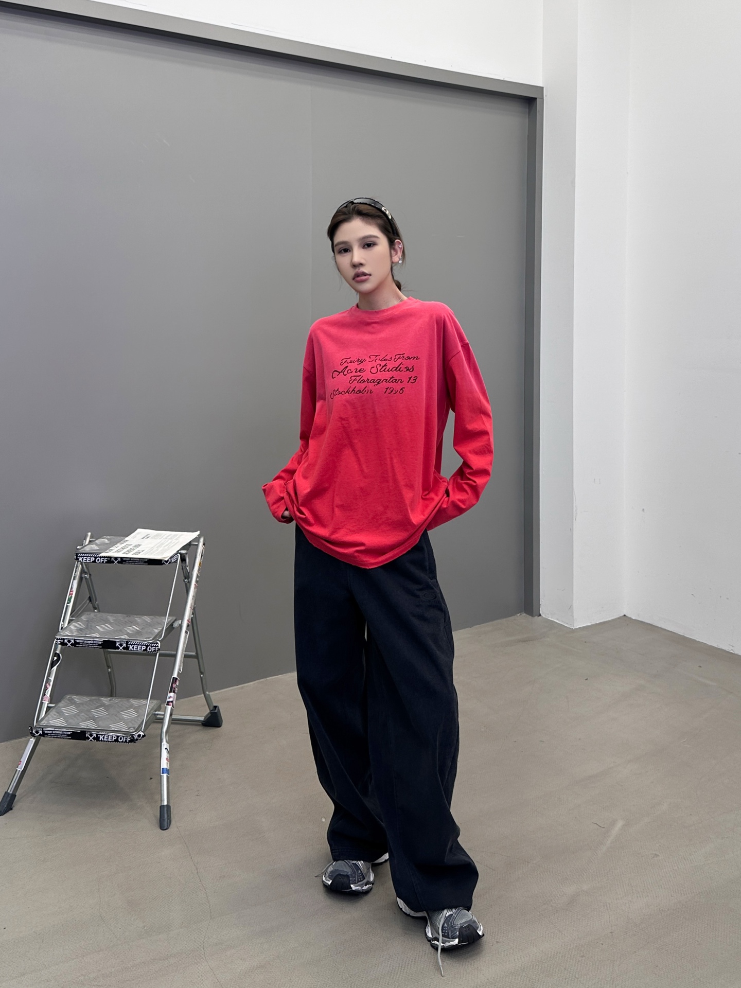 Acne ｜ 新款长袖t，成衣洗水喷色吊磨加印花工艺，男女同款，尺码sml