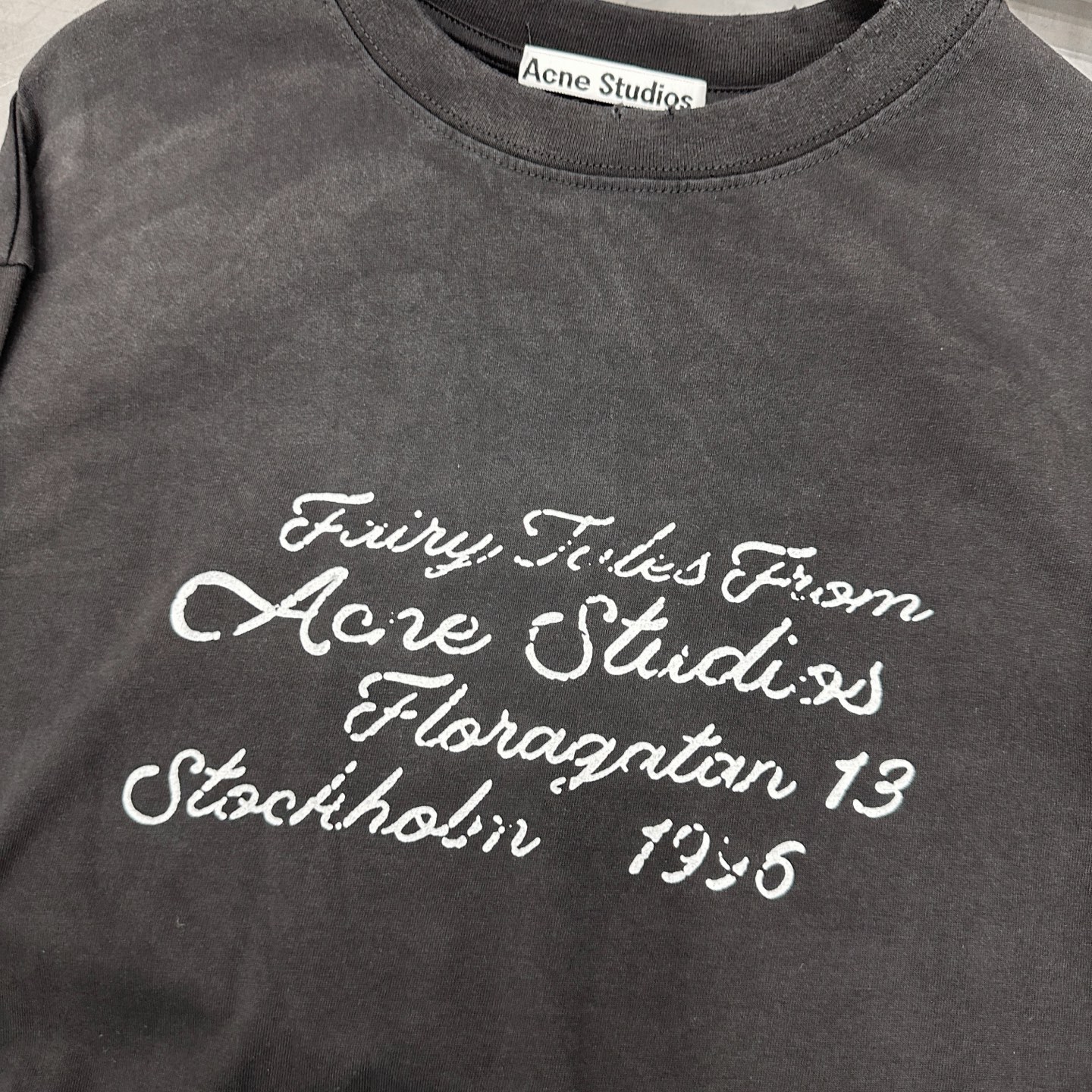 Acne ｜ 新款长袖t，成衣洗水喷色吊磨加印花工艺，男女同款，尺码sml