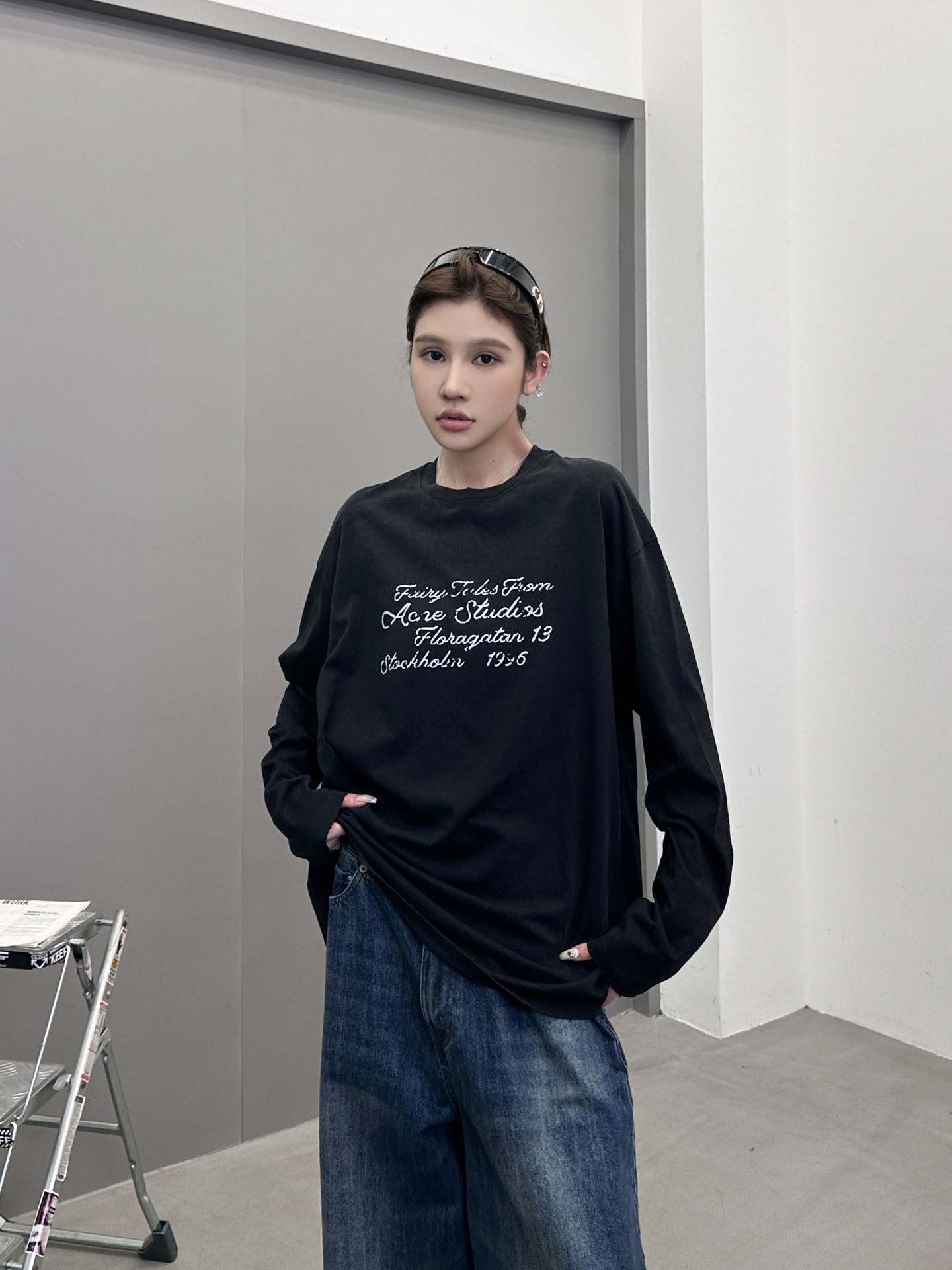 Acne ｜ 新款长袖t，成衣洗水喷色吊磨加印花工艺，男女同款，尺码sml