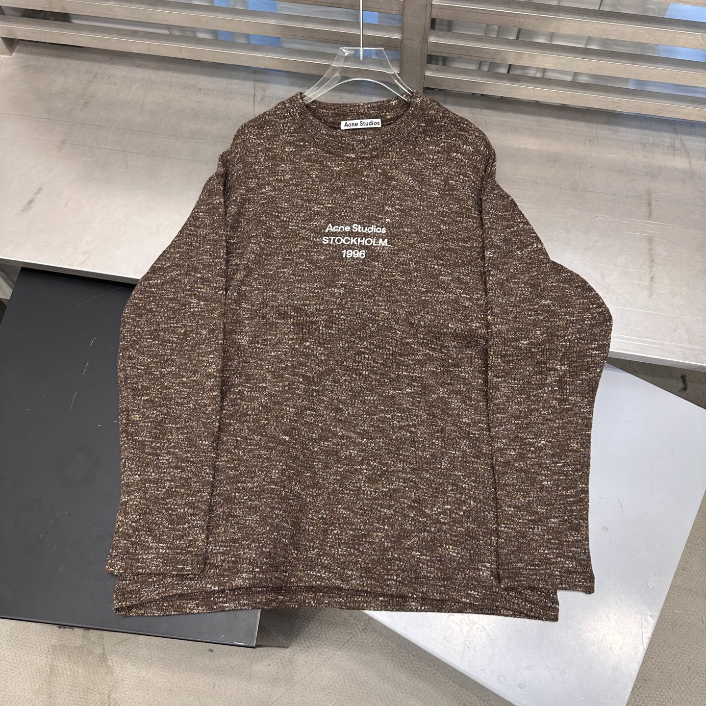 Acne ｜ 新款长袖t，经典印花标，特殊羊毛混纺面料，男女同款，尺码sml