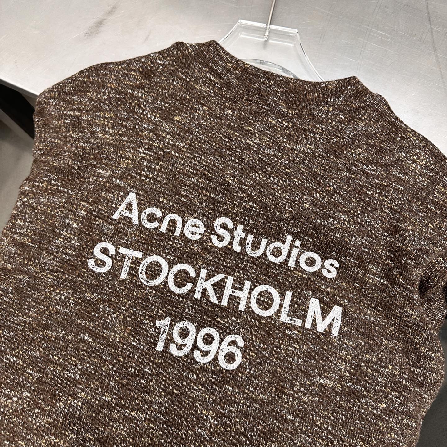 Acne ｜ 新款长袖t，经典印花标，特殊羊毛混纺面料，男女同款，尺码sml